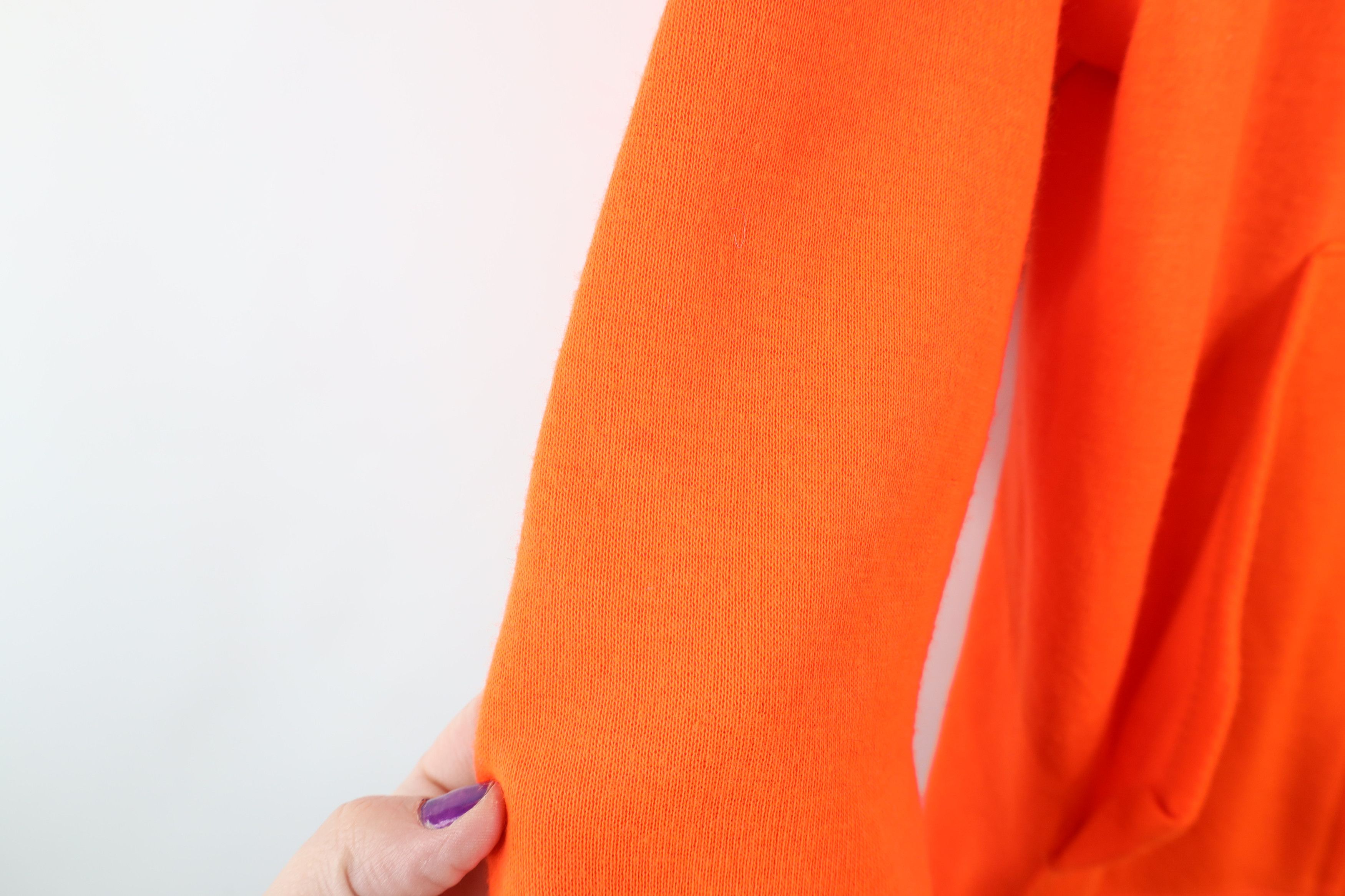 Vintage Vintage 80s Streetwear Full Zip Hoodie Blaze Orange USA Size US L / EU 52-54 / 3 - 5 Thumbnail