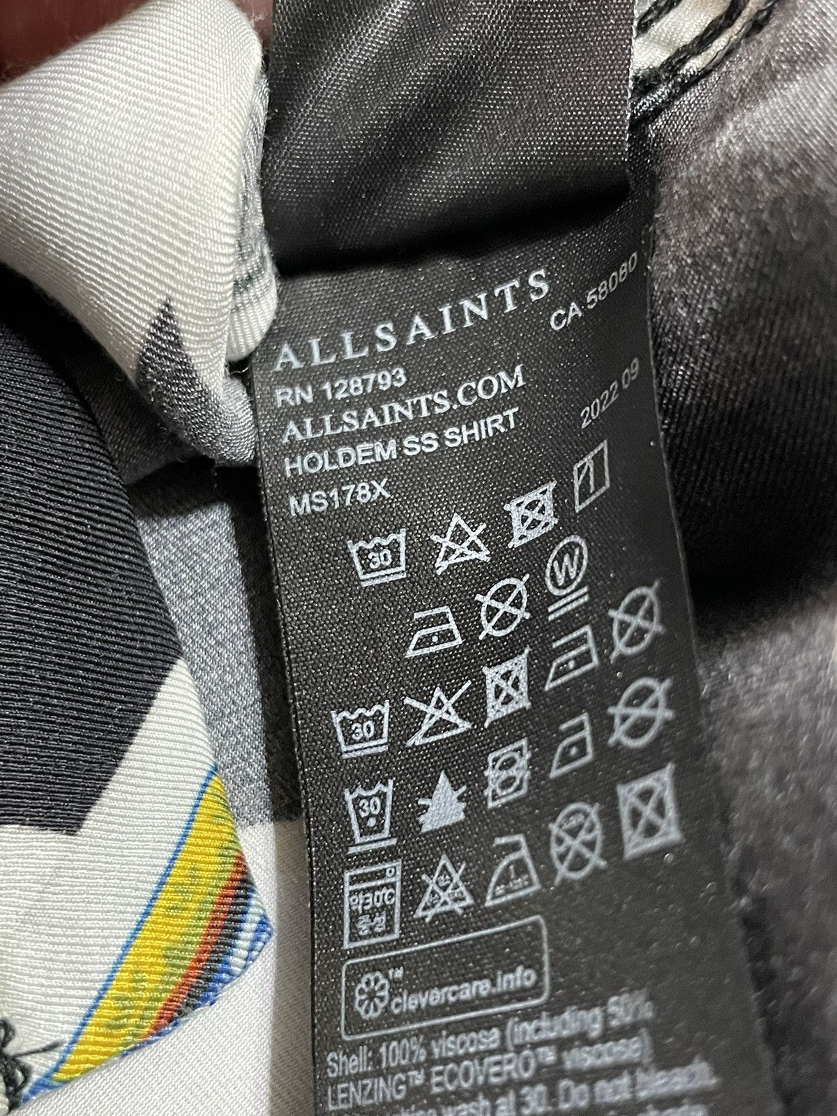Allsaints ALLSAINTS Holdem SS Shirt Camp Collar Playing Cards Size XS Size US XS / EU 42 / 0 - 6 Thumbnail