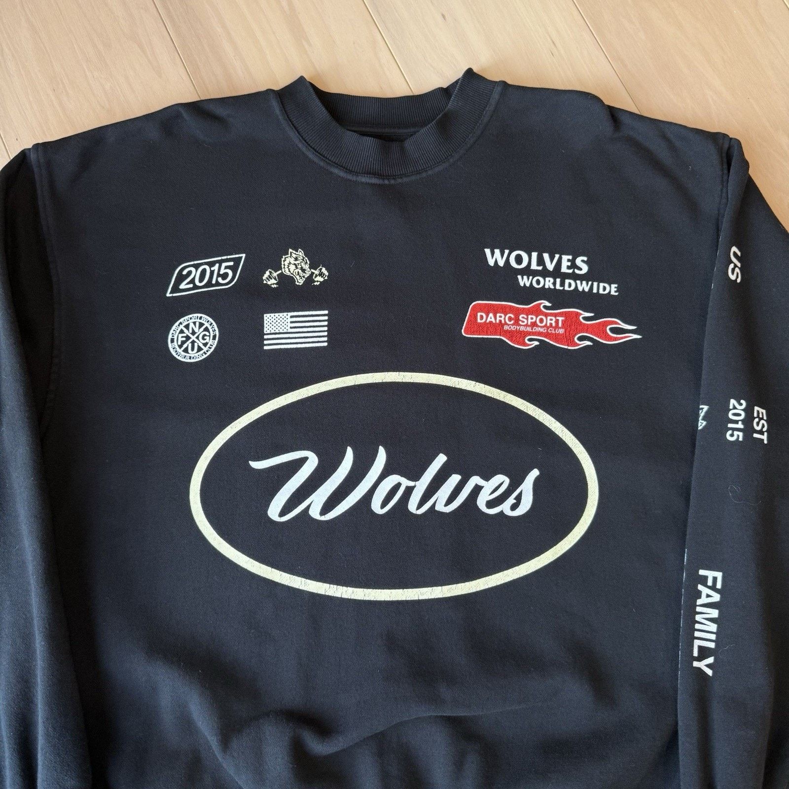 Darc Sport Darc Sport Wolves Club Sweatshirt M Black Fleece Pullover Size US M / EU 48-50 / 2 - 4 Thumbnail