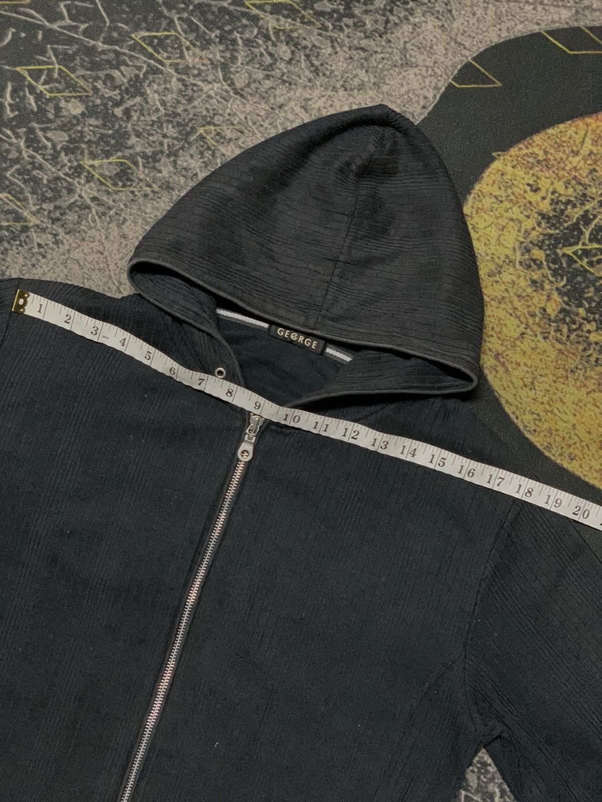 George × Japanese Brand × Le Grande Bleu (L.G.B.) 💥Vintage GEORGE Thermal Zipper Hooded Size US L / EU 52-54 / 3 - 10 Thumbnail
