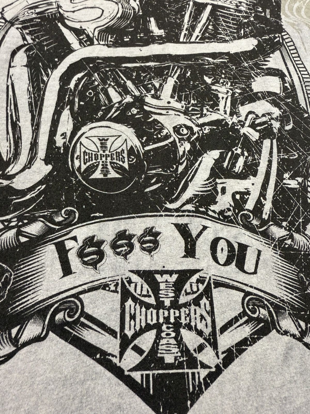 West Coast Choppers Vintage West Coast Choppers T Shirt Tee FUCK Baggy Y2K 90s Size US XXL / EU 58 / 5 - 3 Thumbnail