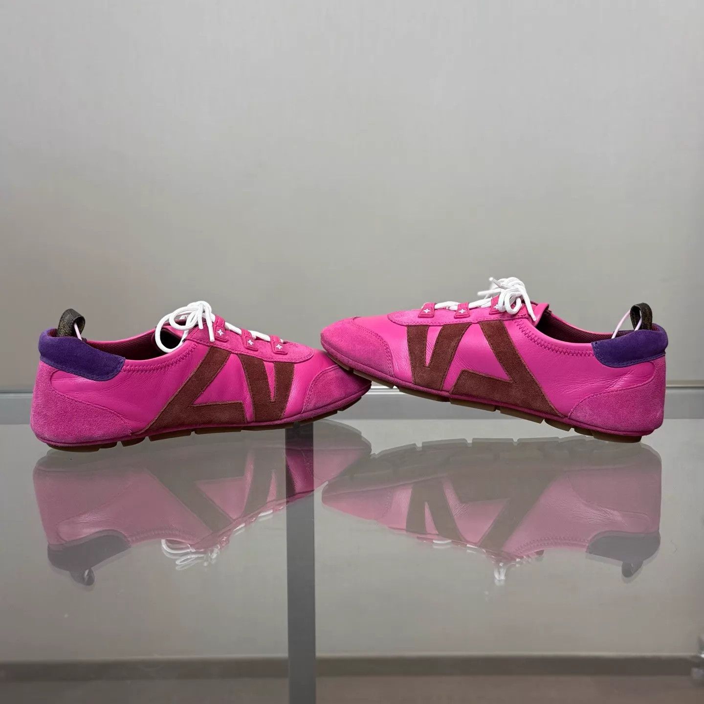 Louis Vuitton LV women's Sneakerina Magenta Ballet Deacon 38.5 Size US 8 / IT 38 - 6 Thumbnail