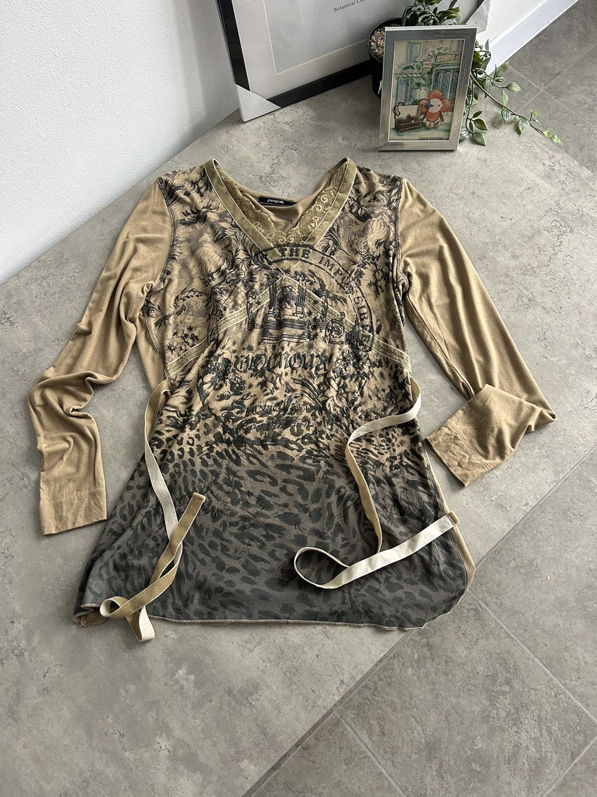 Vintage Vintage Gorgeous Long Blouse Avant Garde Y2K leopard Size S / US 4 / IT 40 - 7 Thumbnail