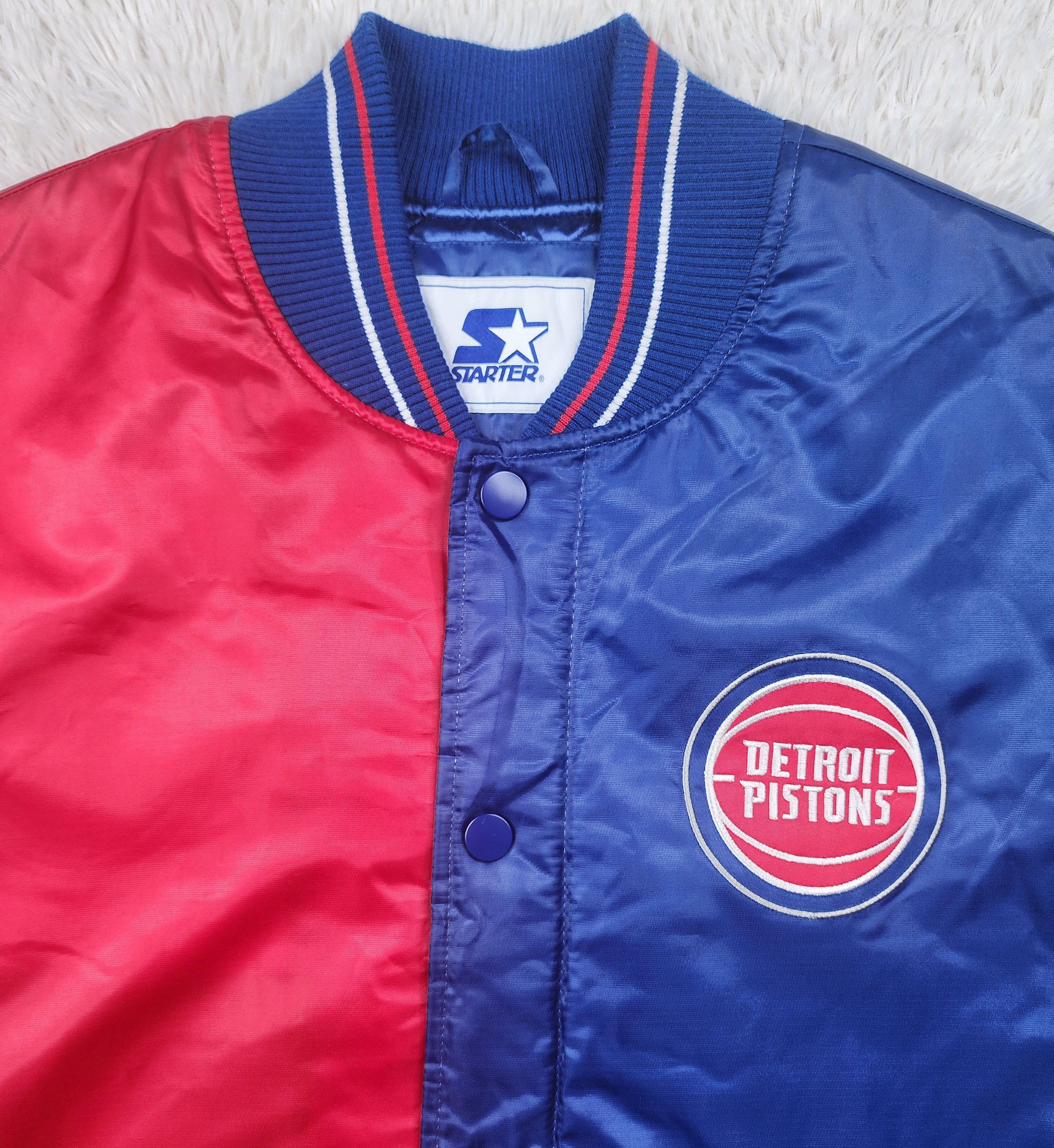 Starter Vintage Starter NBA Detroit Pistons button up jacket Size US L / EU 52-54 / 3 - 3 Thumbnail