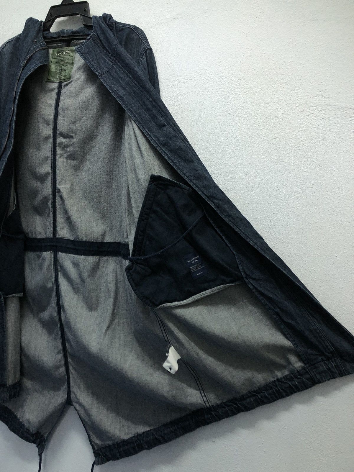 Vintage Back Number Denim Hooded Parka Jacket - Medium Size US M / EU 48-50 / 2 - 10 Thumbnail