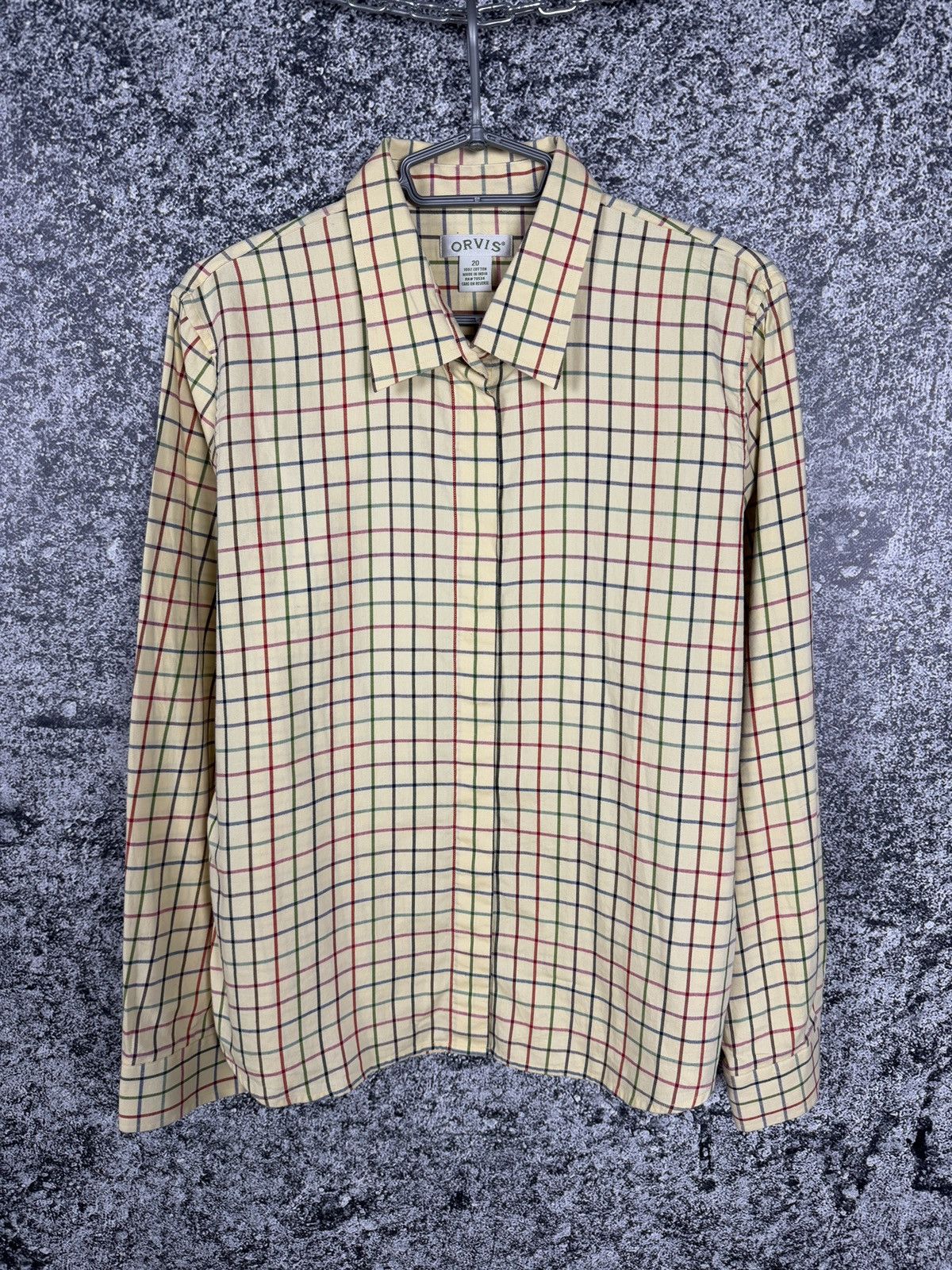 Orvis Women Orvis Dress Long Sleeve Plaid Shirt Button Up Size 20 Size XXL / US 16-18 / IT 52-54 - 1 Thumbnail