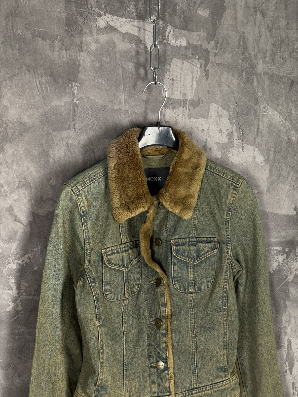 Japanese Brand × Seditionaries × Vintage Punk Style Denim Fleece Sherpa Jacket Japanese Brand Size XS / US 0-2 / IT 36-38 - 7 Thumbnail