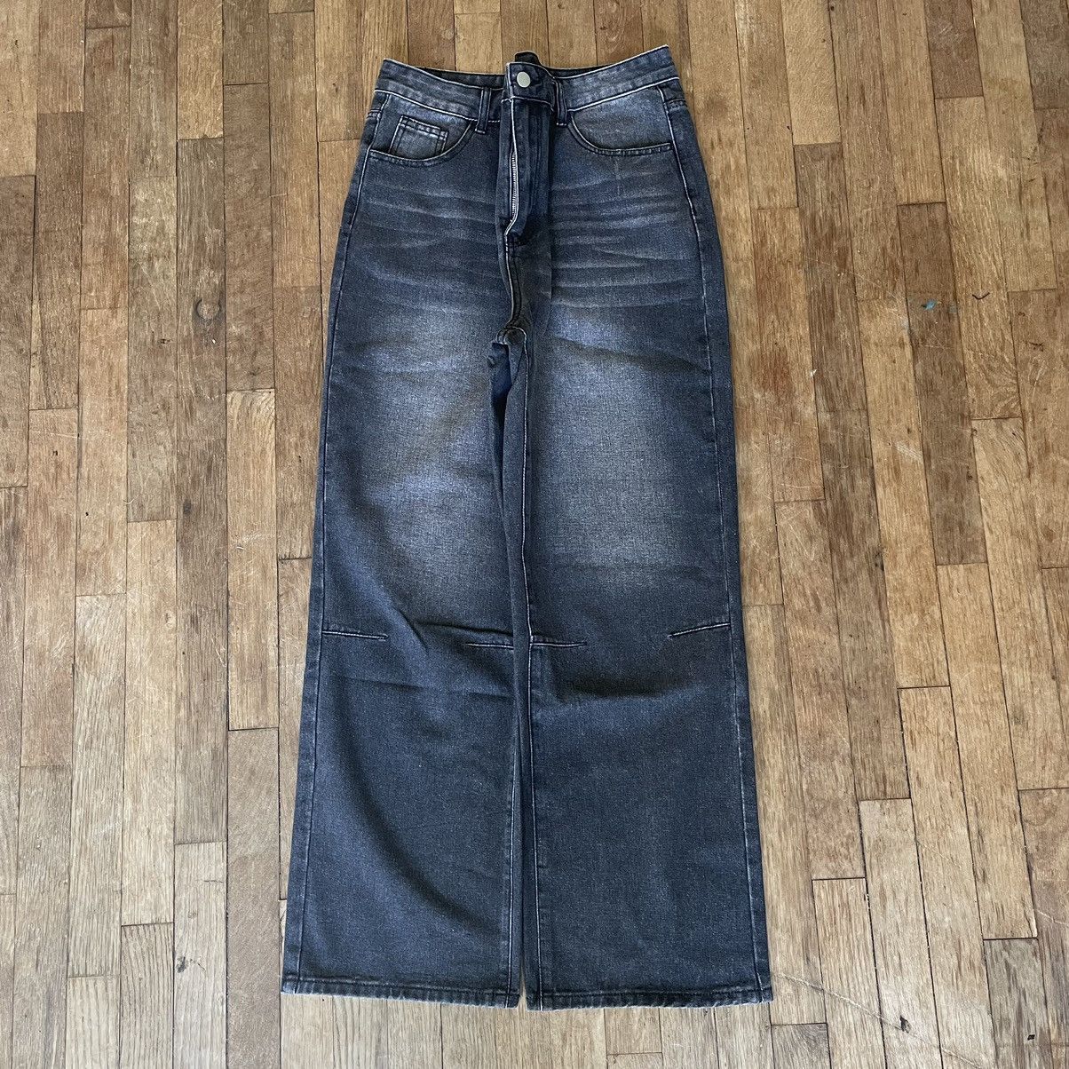 Vintage Baggy black wide leg jeans Size US 32 / EU 48 - 2 Thumbnail