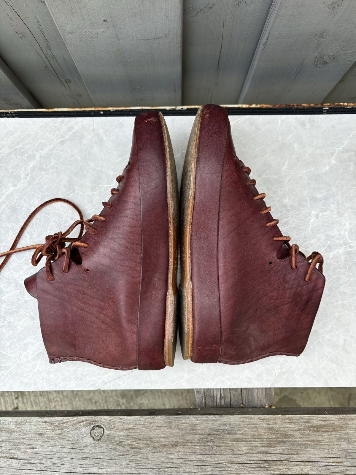 Designer × Feit Feit Classic High Leather Shoes Size 37 - 7 Goodyear Oxblood Size US 7 / IT 37 - 13 Thumbnail