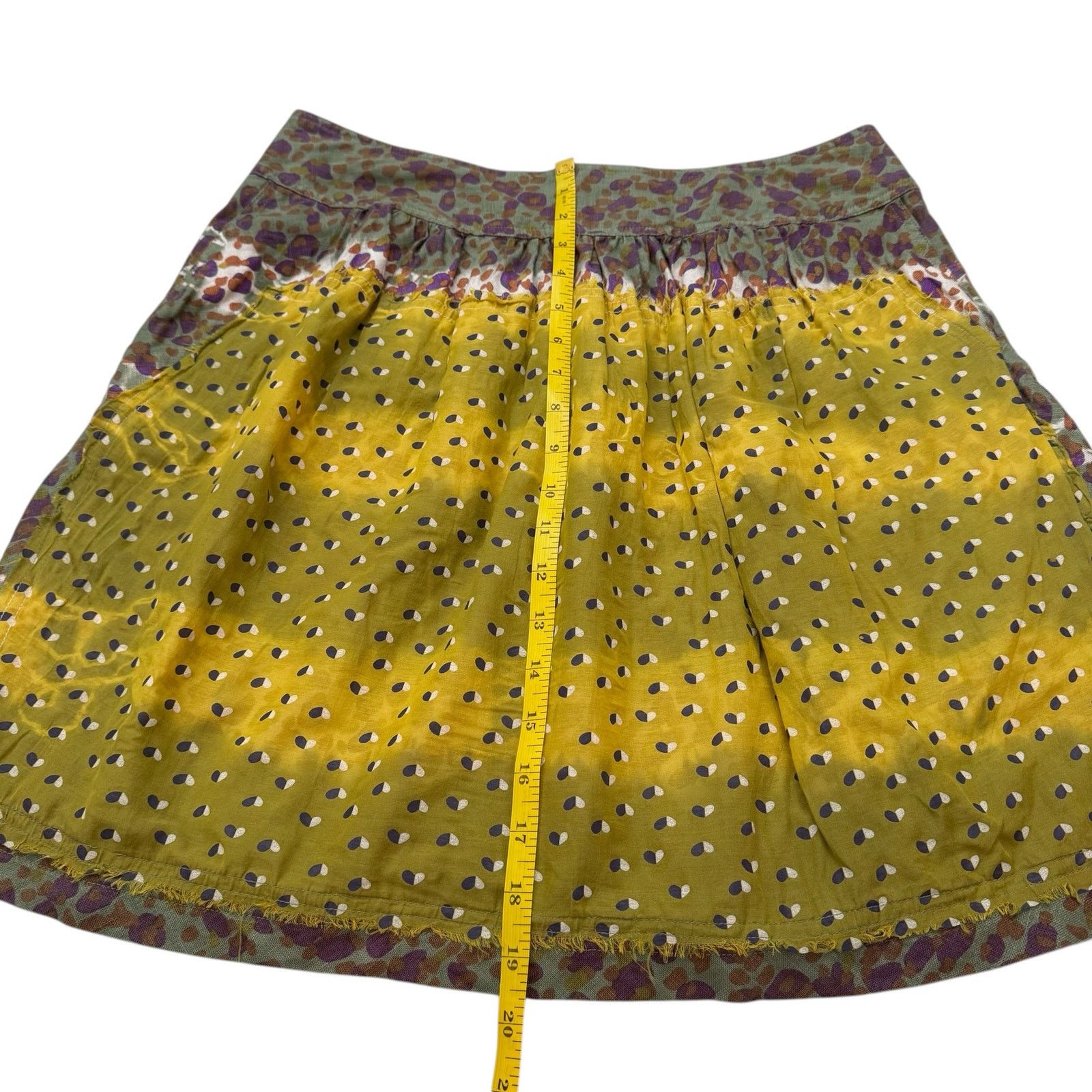 Gregory GREGORY PARKINSON Multicolor Linen Batik Patchwork Skirt 10 Size 32" / US 10 / IT 46 - 9 Thumbnail