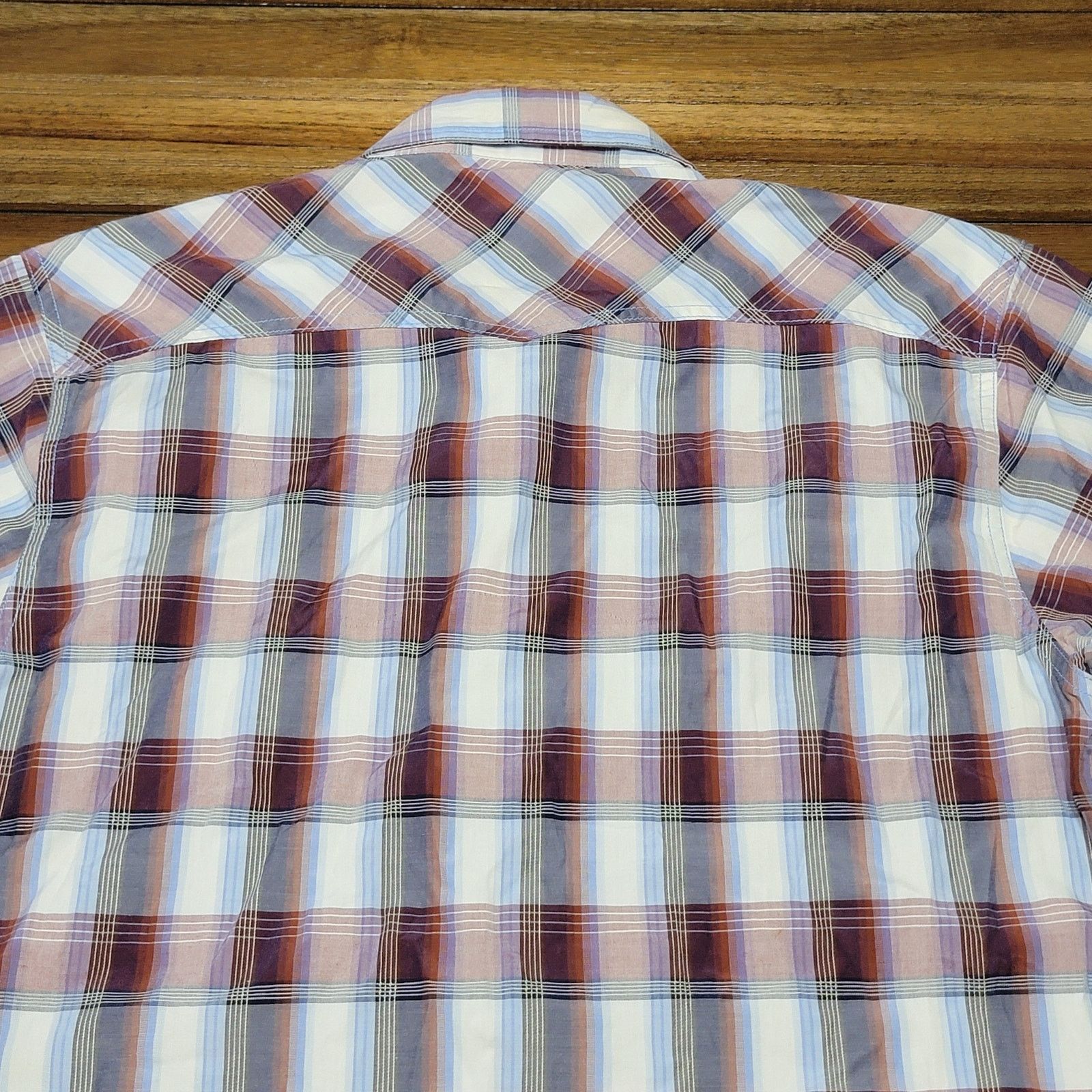 Other Muskogee LS Maroon Plaid Pearl Snap Western Shirt - Size XL Size US XL / EU 56 / 4 - 5 Thumbnail