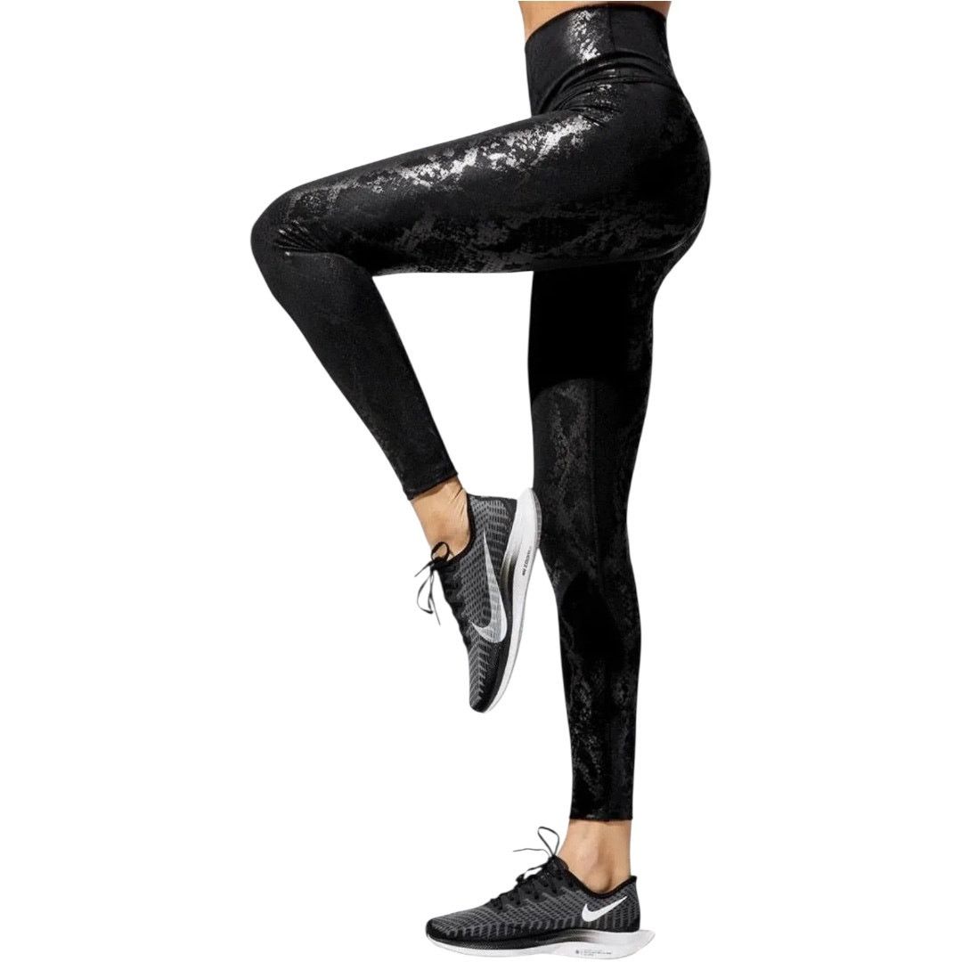 Carbon38 7/8 Leggings Takara Shine Liquid Metallic Snake S
