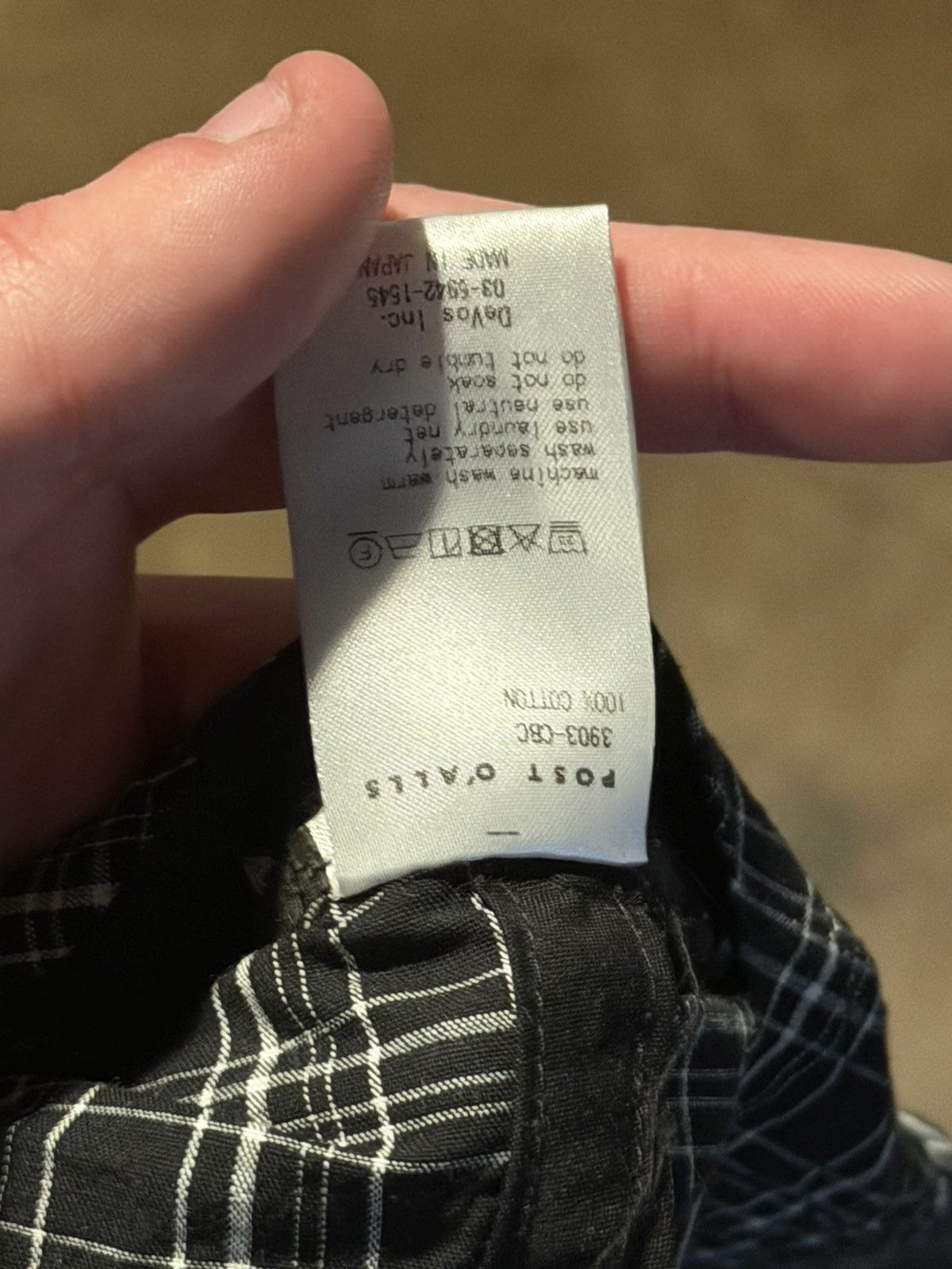 Post Overalls Post O’Alls #3903-CBC POST Ball Cap : broadcloth check Size ONE SIZE - 7 Thumbnail