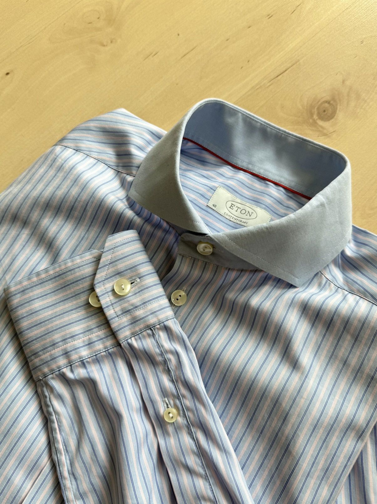 Eton Eton poplin striped ls vintage shirt Size US M / EU 48-50 / 2 - 1 Thumbnail