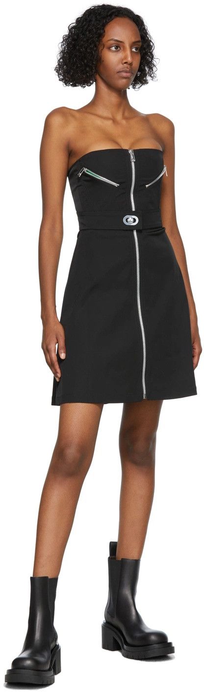 Bottega Veneta o1y0725 Sleeveless Mini Dress in Black Size S / US 4 / IT 40 - 4 Thumbnail
