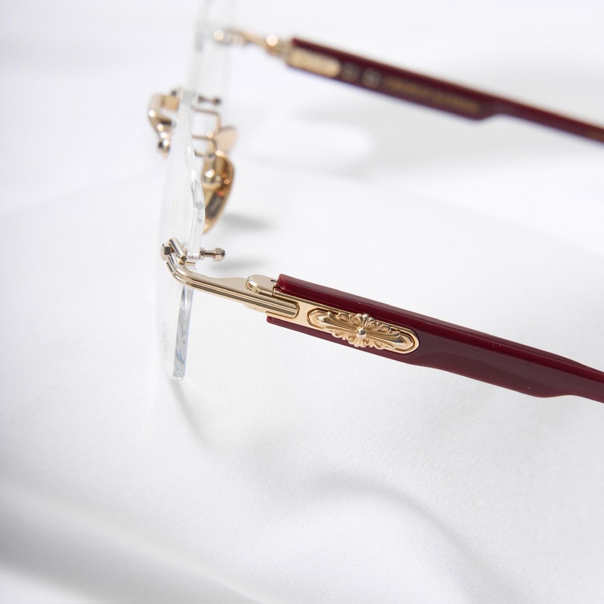 Chrome Hearts CHROME HEARTS DEEP II GOLD PLATED BORDELLO GLASSES Size ONE SIZE - 3 Thumbnail