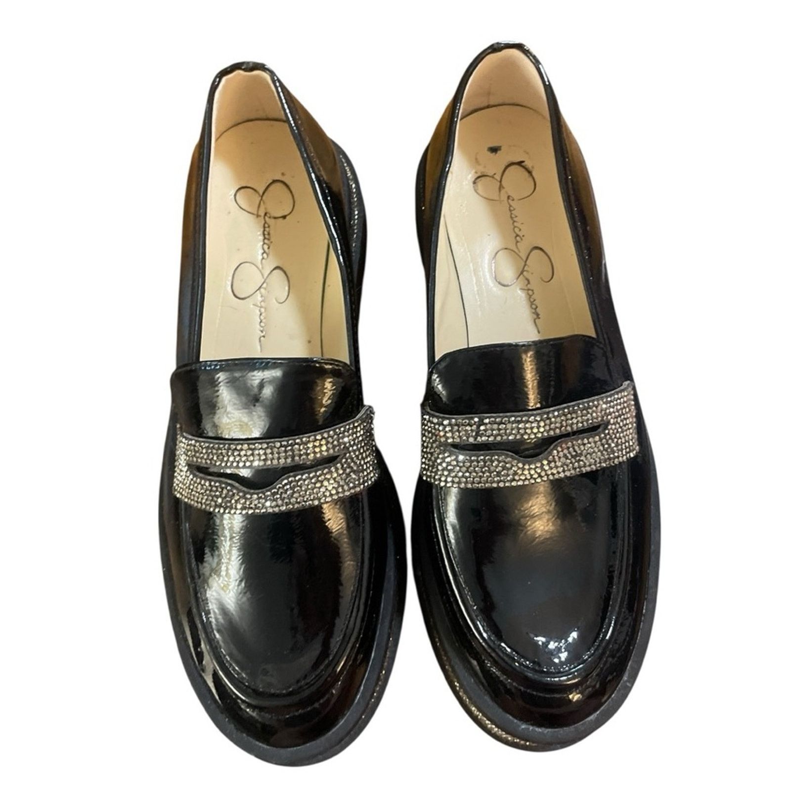 Jessica Simpson Jessica Simpson Everlynn Penny Lug Sole Gemstone Loafer Size US 8 / IT 38 - 7 Thumbnail
