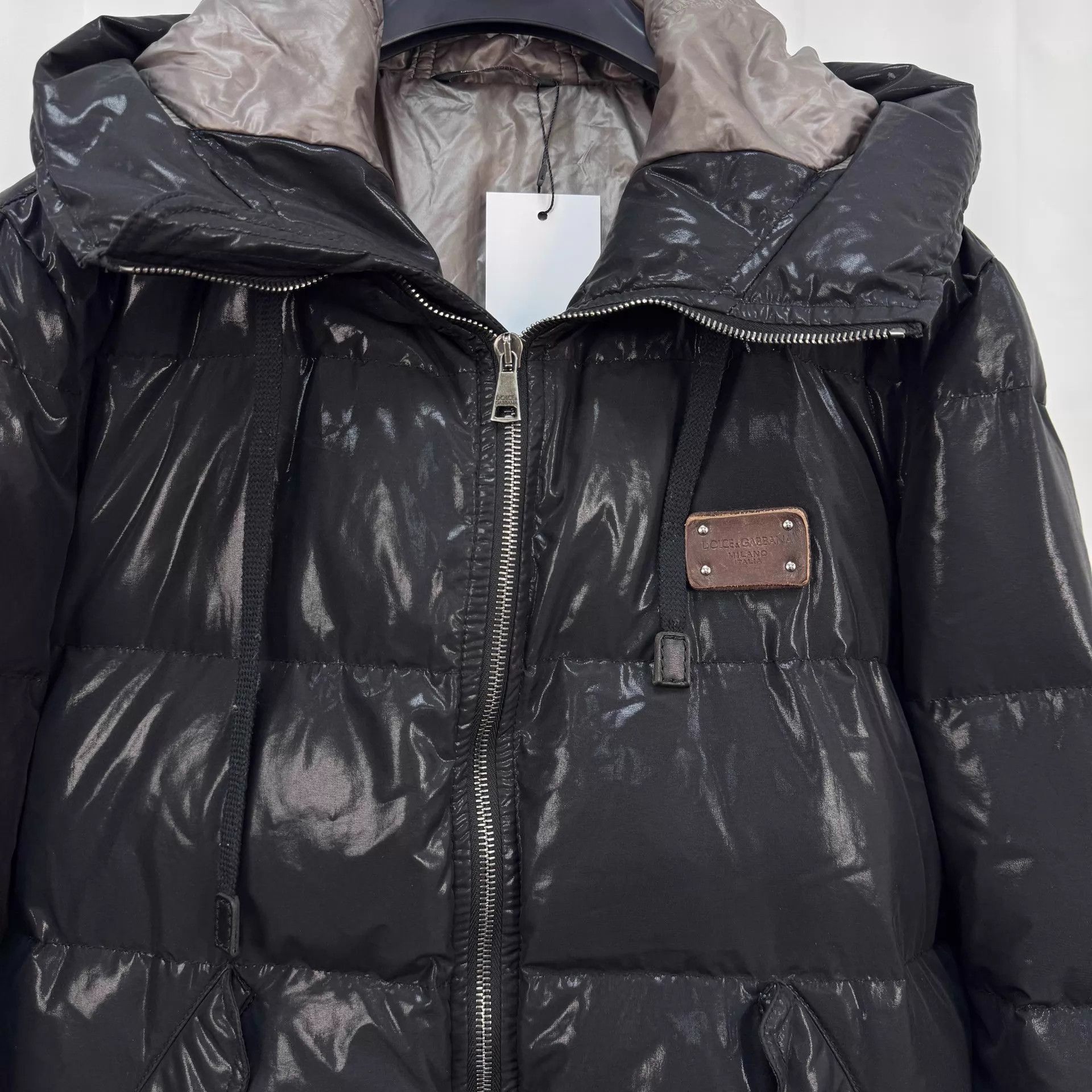 Dolce & Gabbana DG leather tag down jacket 48 98 New Size XL / US 12-14 / IT 48-50 - 3 Thumbnail