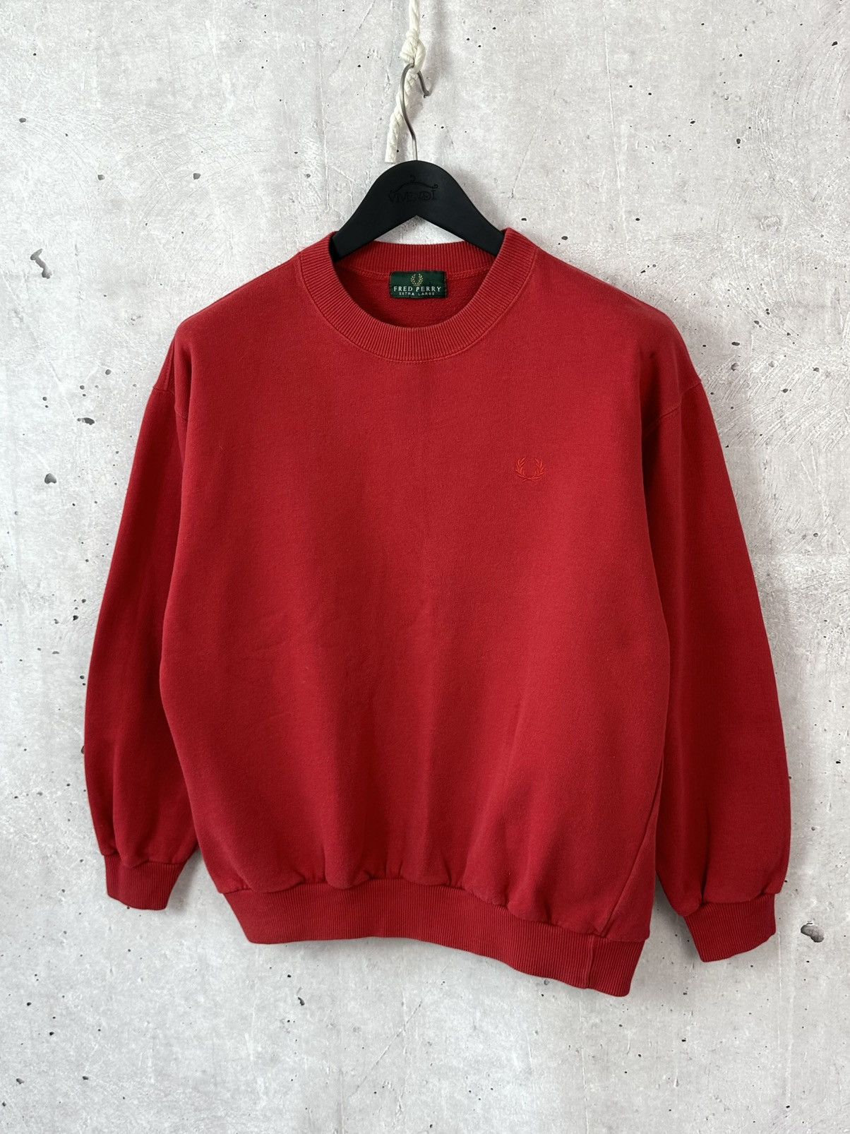 Fred Perry Fred Perry Vintage Red Logo Crew Neck Cotton Sweatshirt Size US XL / EU 56 / 4 - 1 Thumbnail