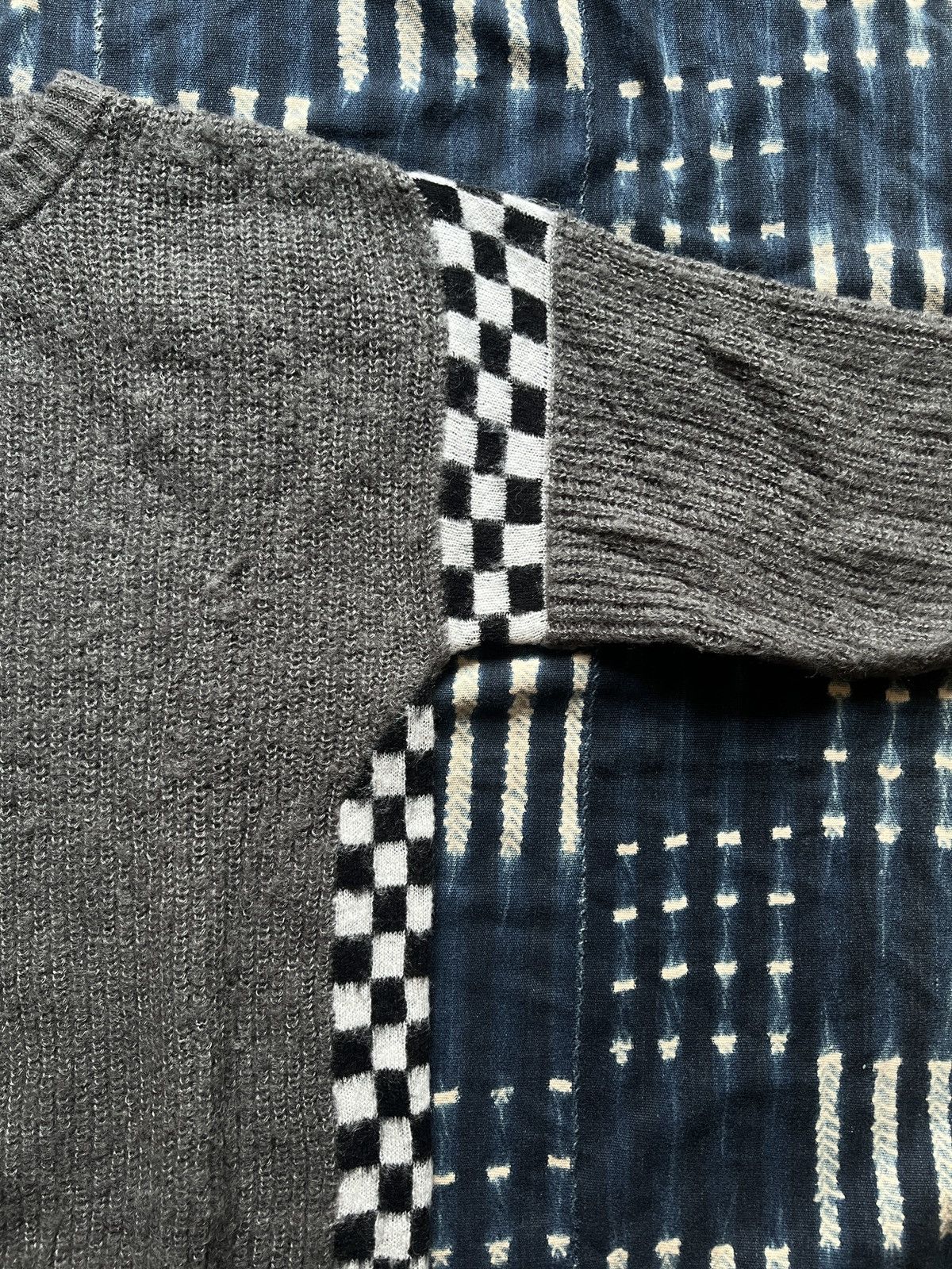 Japanese Brand Son of the Cheese Checkerboard Knitted Sweater Size US S / EU 44-46 / 1 - 6 Thumbnail