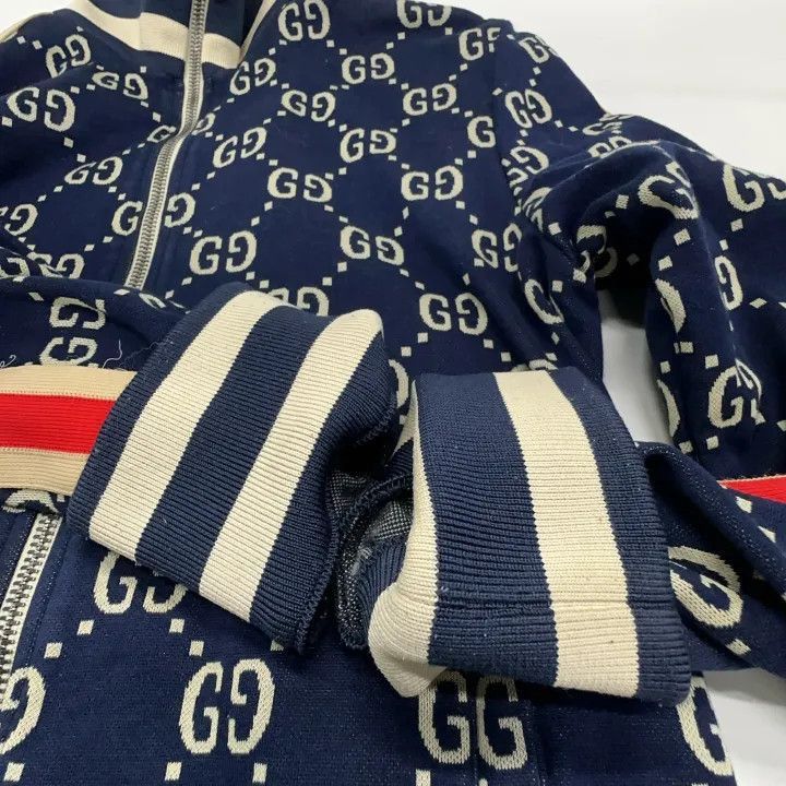 Gucci Gucci Gucci Classic GG Pattern Zip Jacket for Men -2506 Size US S / EU 44-46 / 1 - 8 Thumbnail