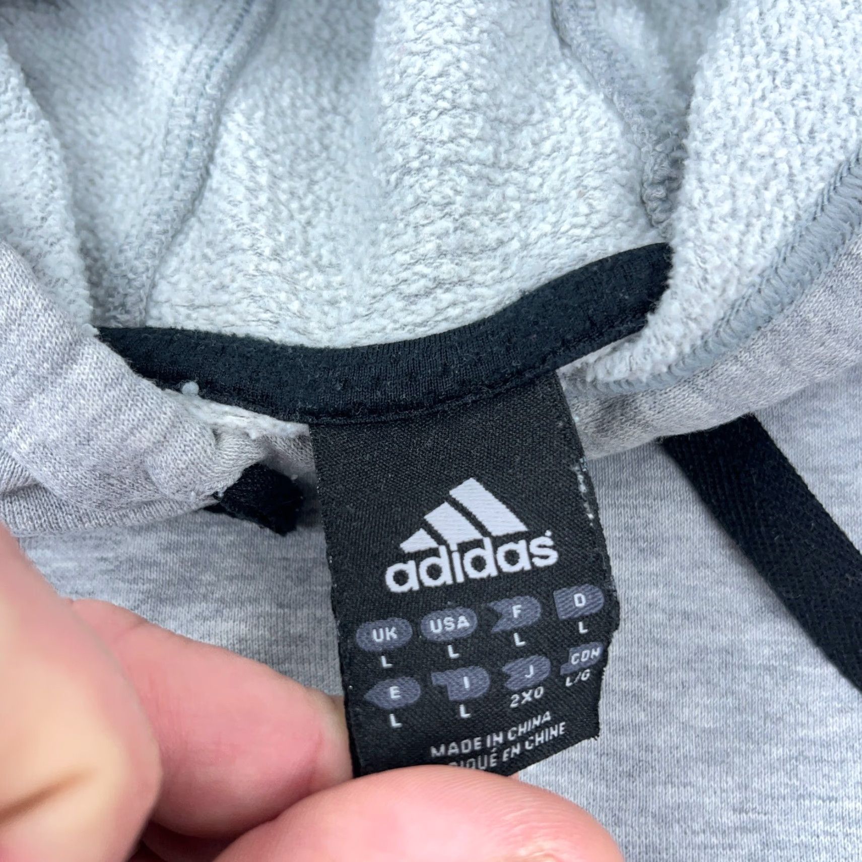 Adidas Adidas Hoodie Men Large Gray Pullover Spell Out Gym Sweatshirt Classic Sports Urban Size US L / EU 52-54 / 3 - 7 Thumbnail