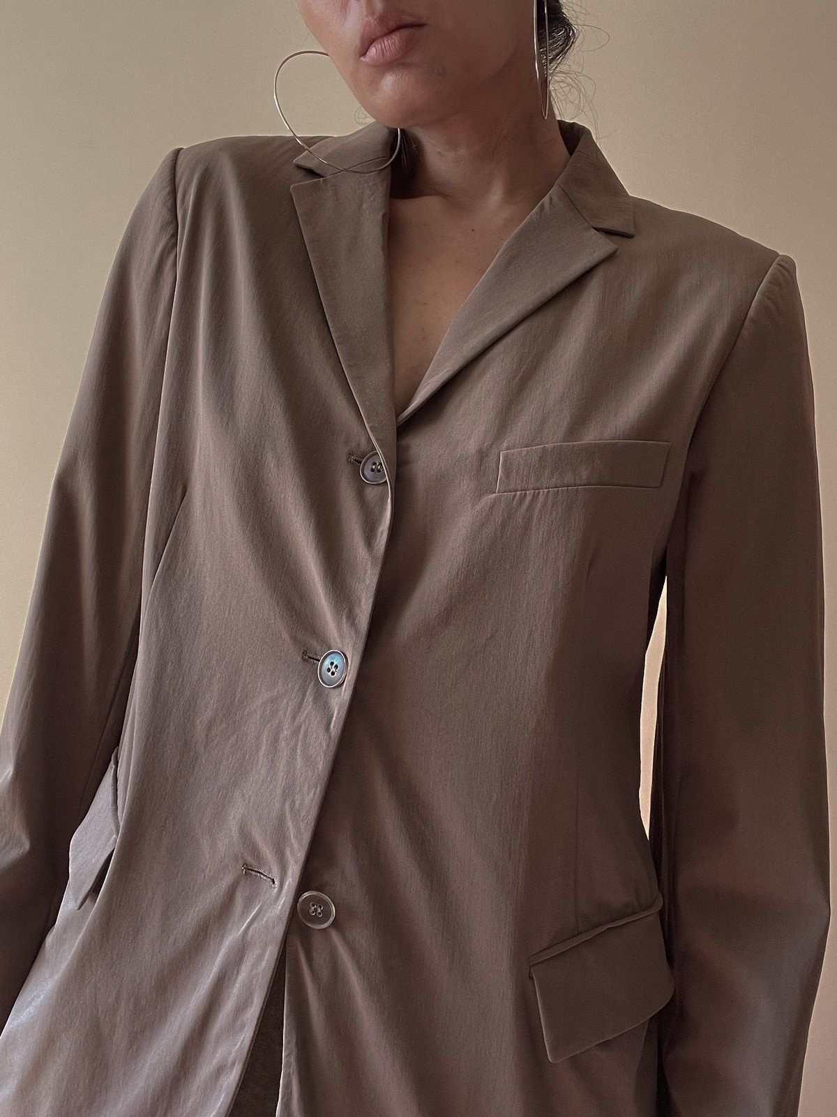 Jil Sander Vintage Brown Jil Sander Blazer Jacket Size L / US 10 / IT 46 - 3 Thumbnail