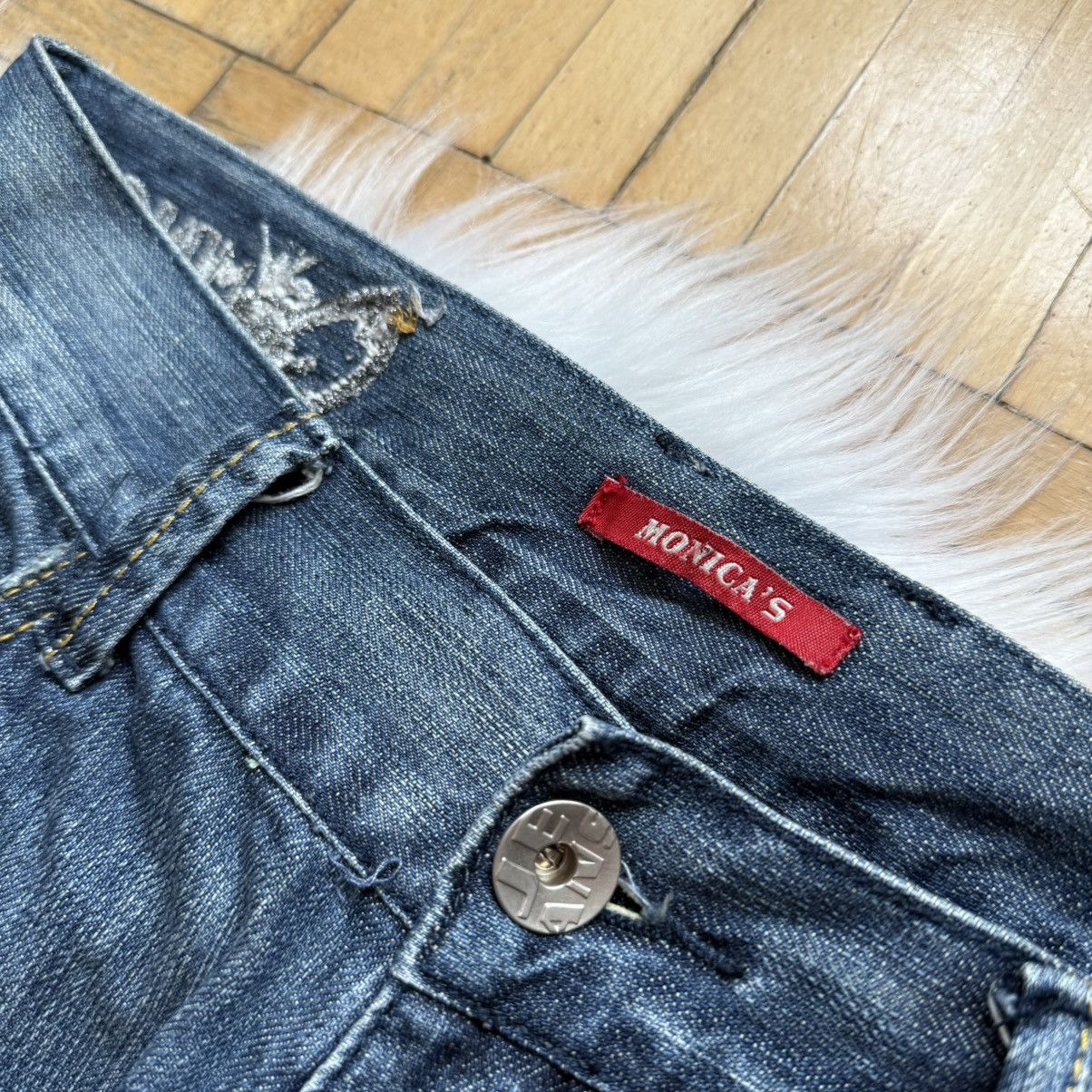 If Six Was Nine 📌Vintage Y2K Monica’s Low Rise Distress Washed Jeans Size 30" / US 8 / IT 44 - 15 Thumbnail