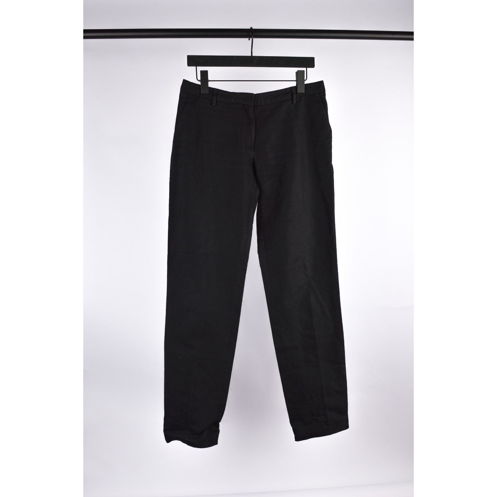 Dries Van Noten Dries Van Noten formal black linen pants Size US 34 / EU 50 - 1 Thumbnail