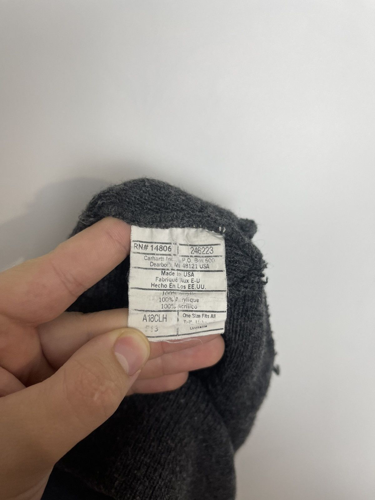 Carhartt × Vintage Vintage Carhartt Logo Fleece Winter Hat Beanie Made in USA Size ONE SIZE - 4 Thumbnail