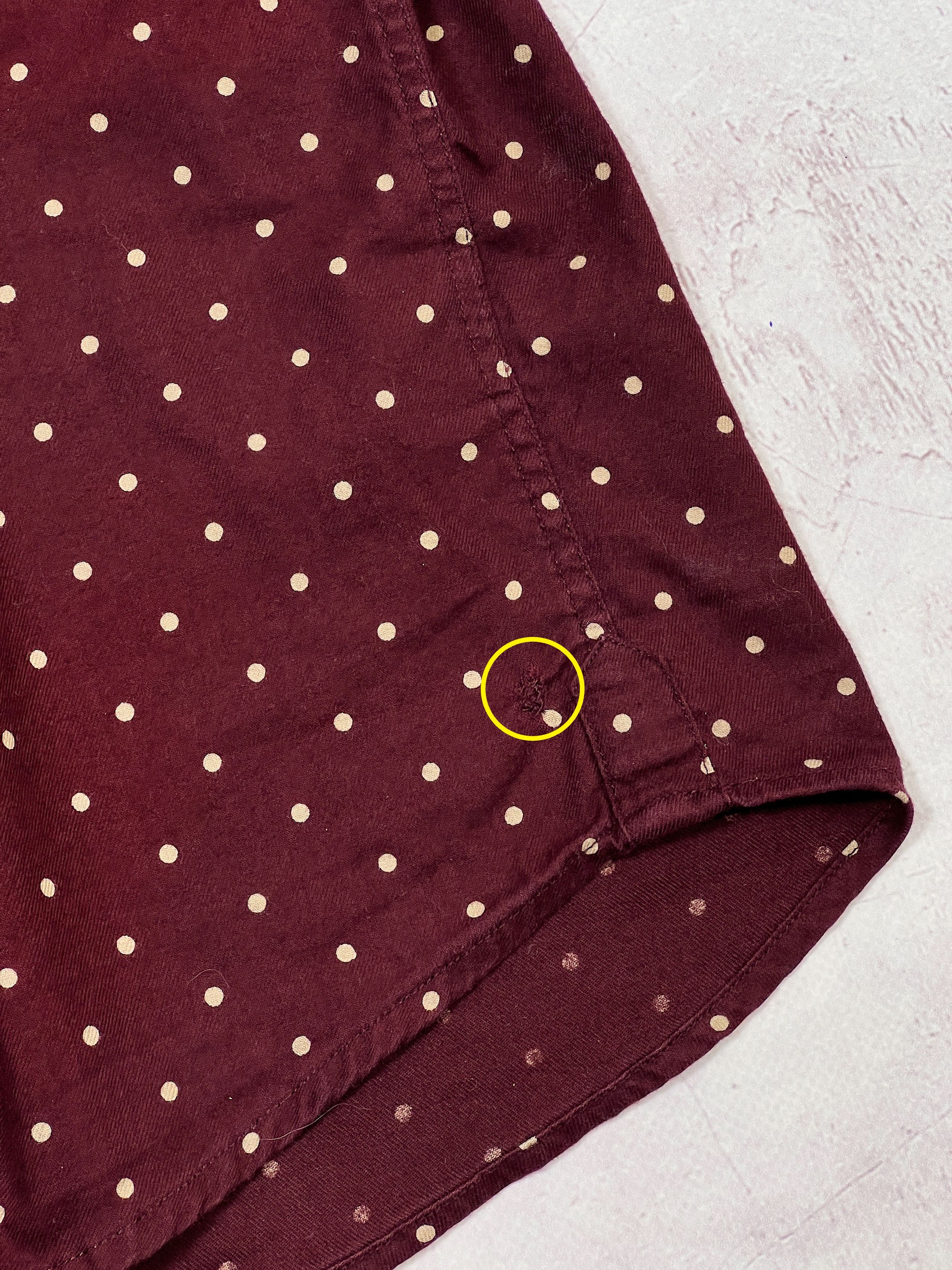 Allsaints Allsaints Bethel Shirt LS Burgundy & White Polka Dot Size US M / EU 48-50 / 2 - 12 Thumbnail