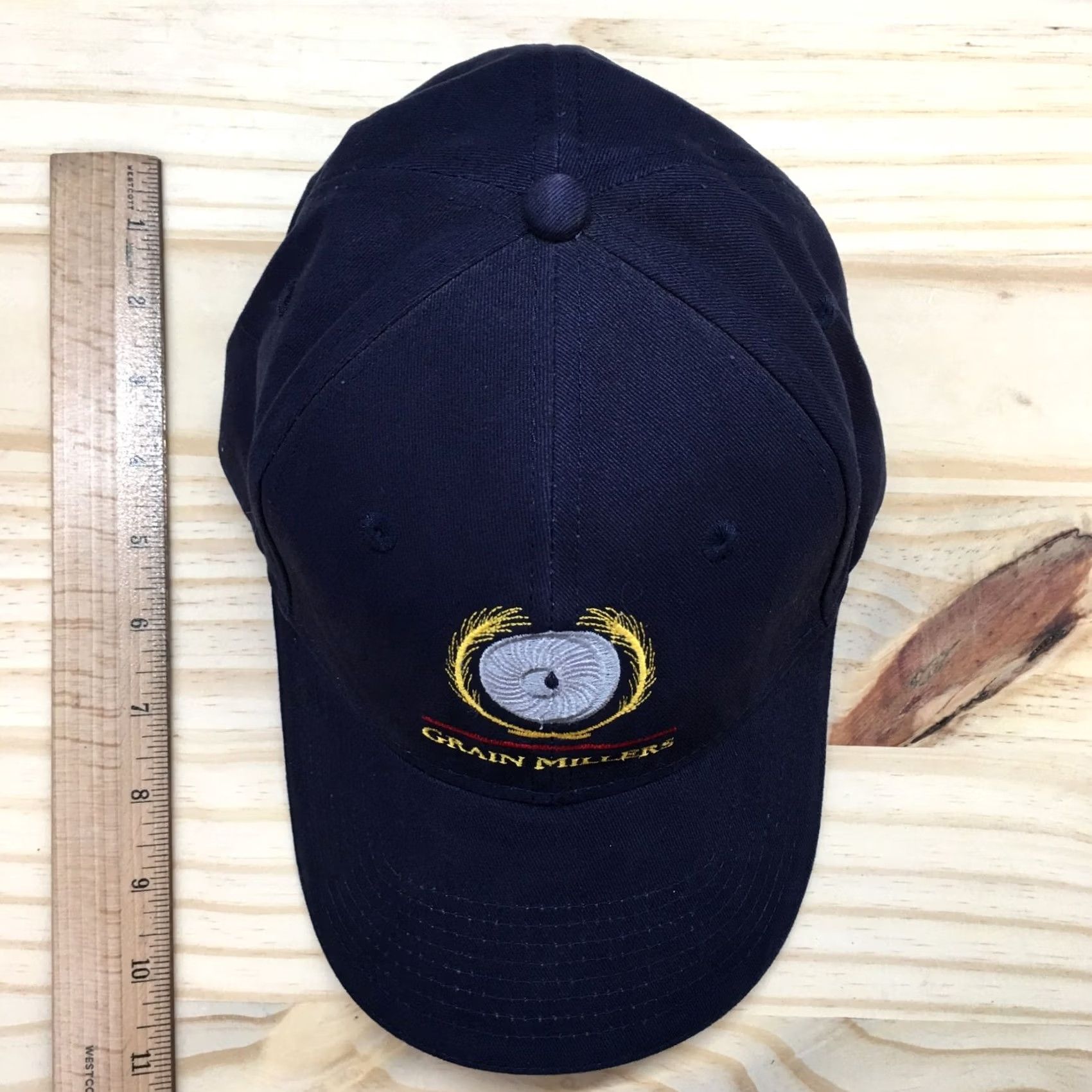 Logo 7 Cap America Baseball Cap Men Blue OS Curved Brim Embroidered Logo Grain Millers Size ONE SIZE - 3 Thumbnail