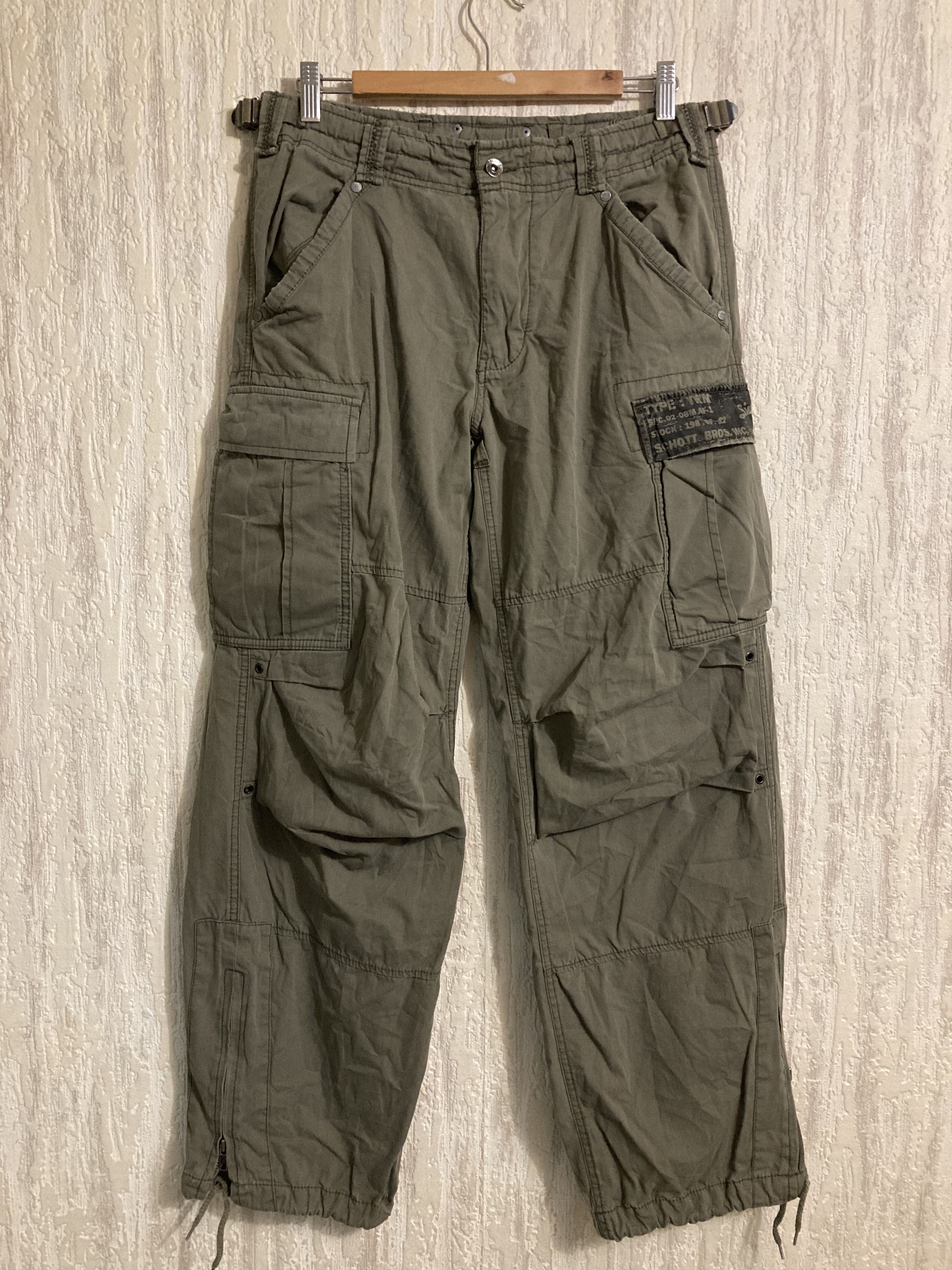 Schott Vintage Schott NYC Cargo Military M-65 Cotton Zip Pants Size US 30 / EU 46 - 1 Thumbnail