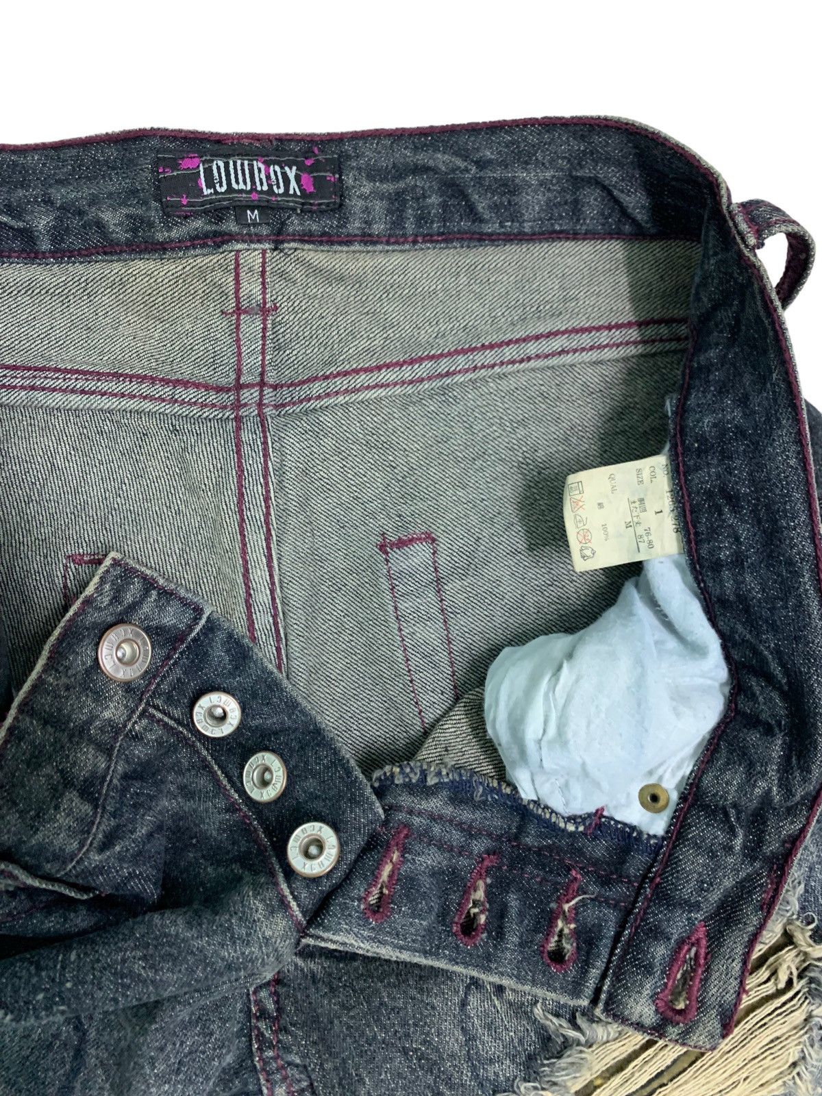Japanese Brand 🔥Rare Japanese Brand Lowbox Distressed Asid Wash Design Size US 30 / EU 46 - 14 Thumbnail