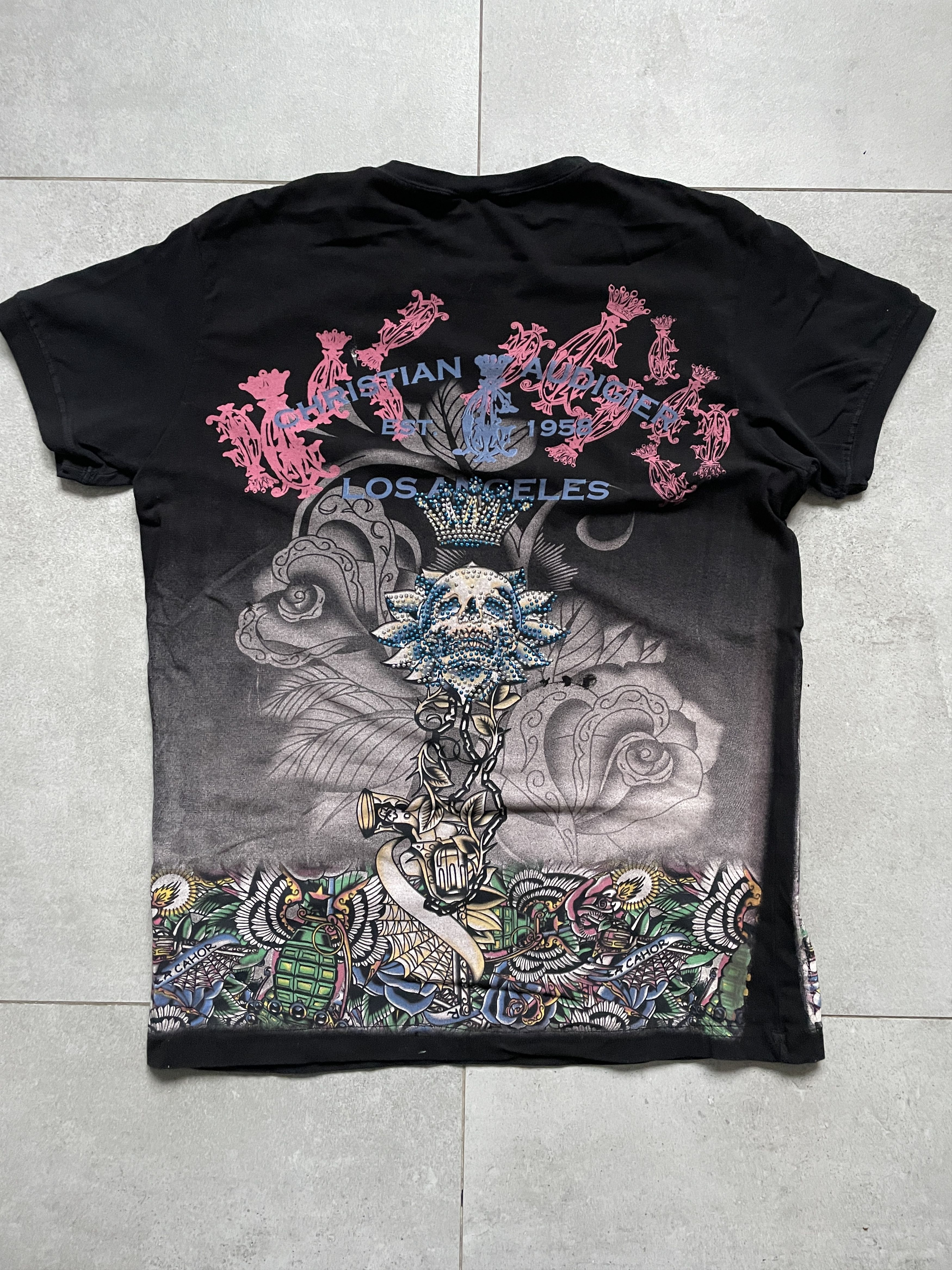 Christian Audigier Y2K ED HARDY BY CHRISTIAN AUDIGIER OPIUM PUNK ROCK TEE Size US M / EU 48-50 / 2 - 2 Thumbnail