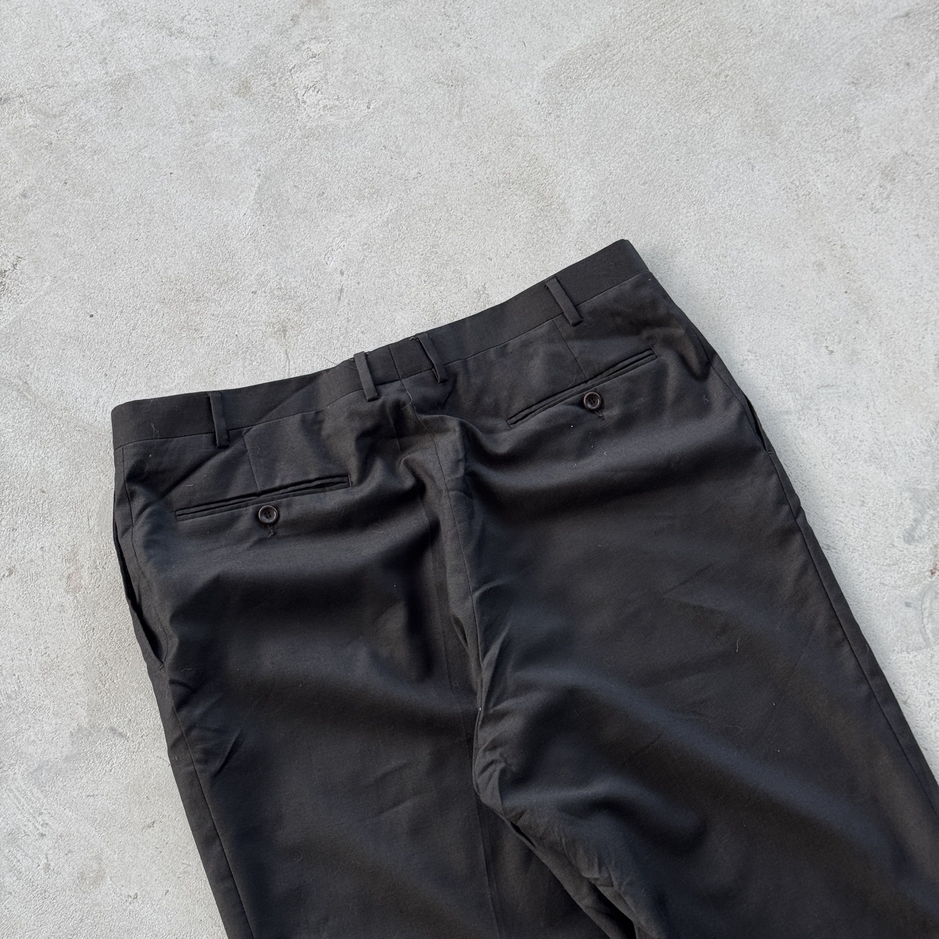 Canali Canali Proposta Pure Wool Black Trousers Pants 56 Size US 34 / EU 50 - 4 Thumbnail