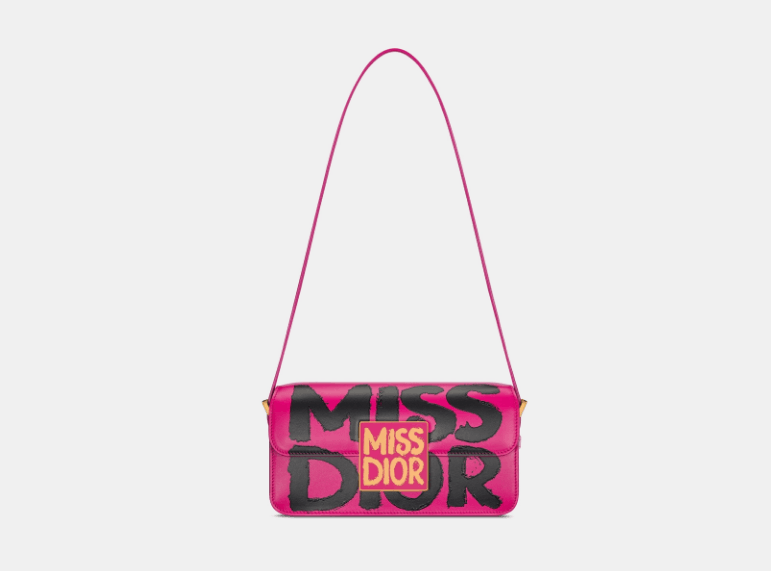 Dior o1w1db11125 M2610U Size : OS / Flap Bag in Fuchsia/Black Size ONE SIZE - 4 Thumbnail