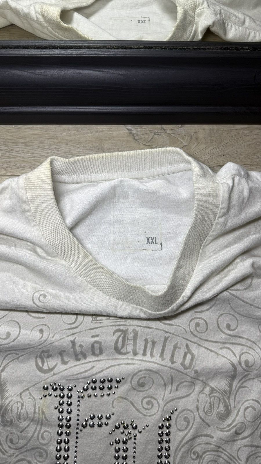 Ecko Unltd. Y2K 2000s Ecko Unltd Old English SpellOut Rhinestone Shirt Size US XXL / EU 58 / 5 - 6 Thumbnail
