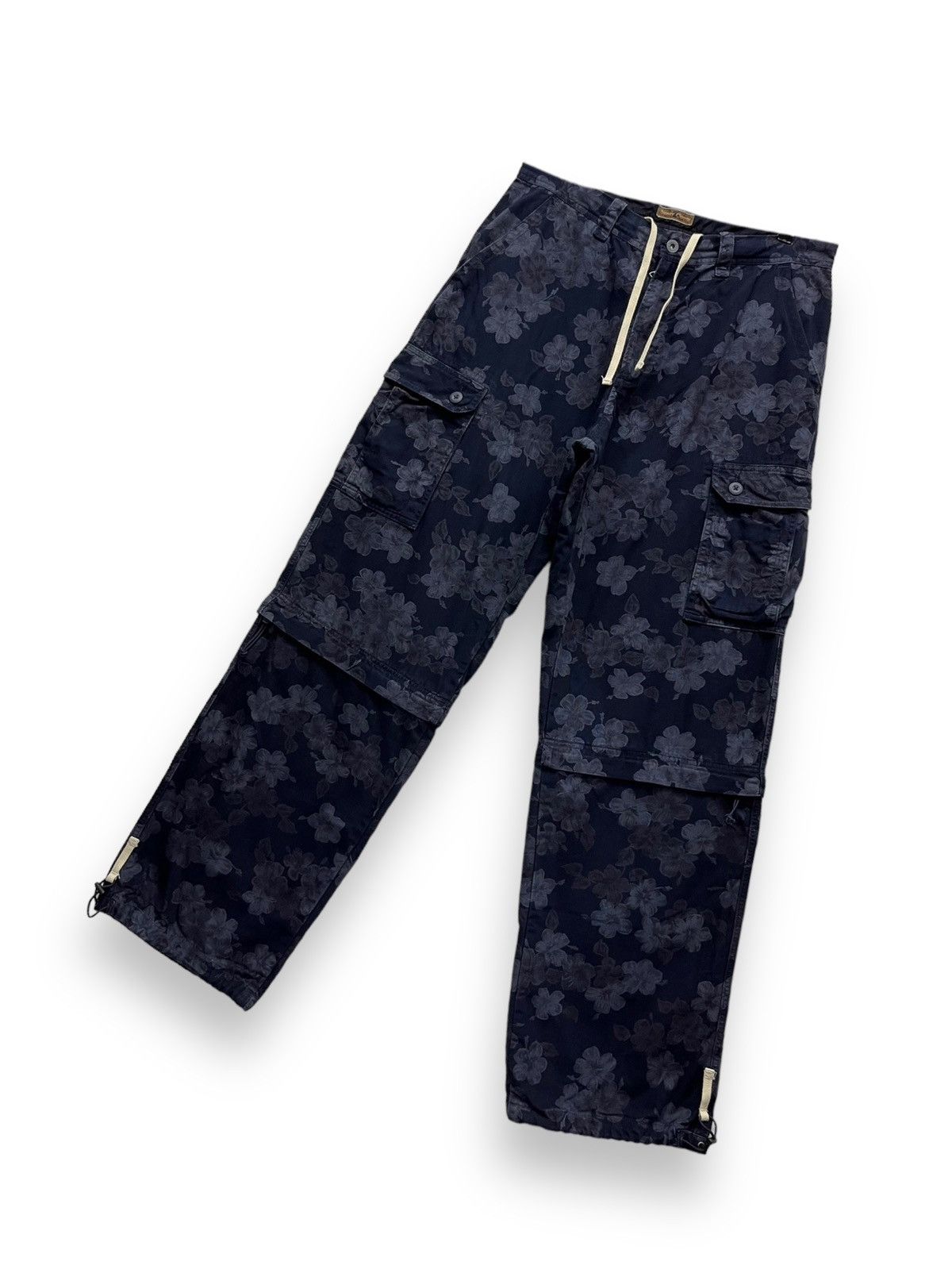 Comme des Garcons 🔥2-Way Baggy Cargo Full Print Floral Denim Tears Inspired Size US 33 - 7 Thumbnail