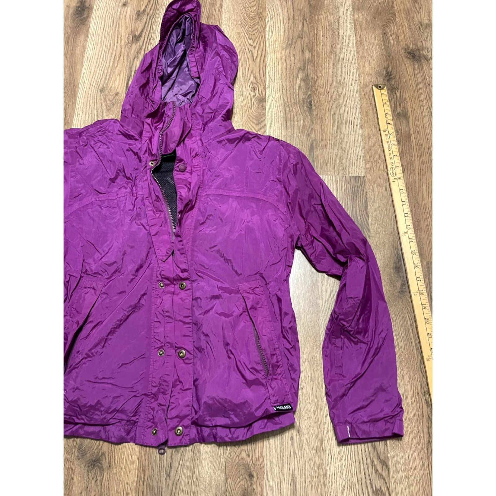 Vintage Cabela's Jacket Women's XL Purple Full Zip Windbreaker Hoodie Nylon Jacket Size XL / US 12-14 / IT 48-50 - 4 Thumbnail