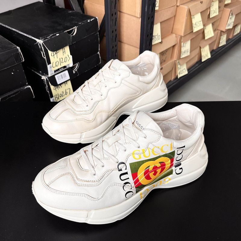 Gucci Gucci Rhyton Logo Cream Dad Sneakers 0079 Size US 10.5 / EU 43-44 - 1 Thumbnail