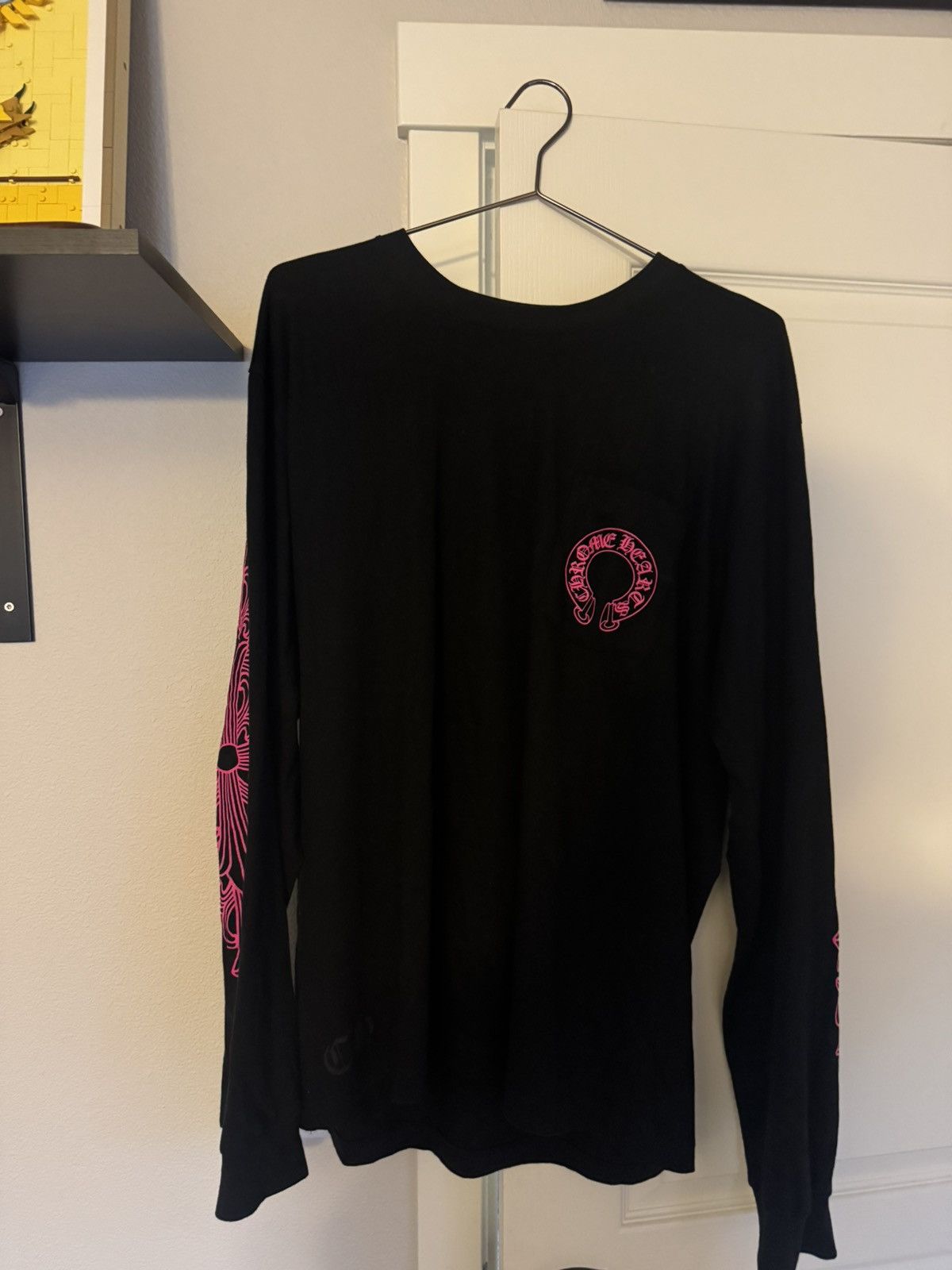 Chrome Hearts Chrome heaters pink horseshoe floral long sleeve Size US XL / EU 56 / 4 - 2 Thumbnail