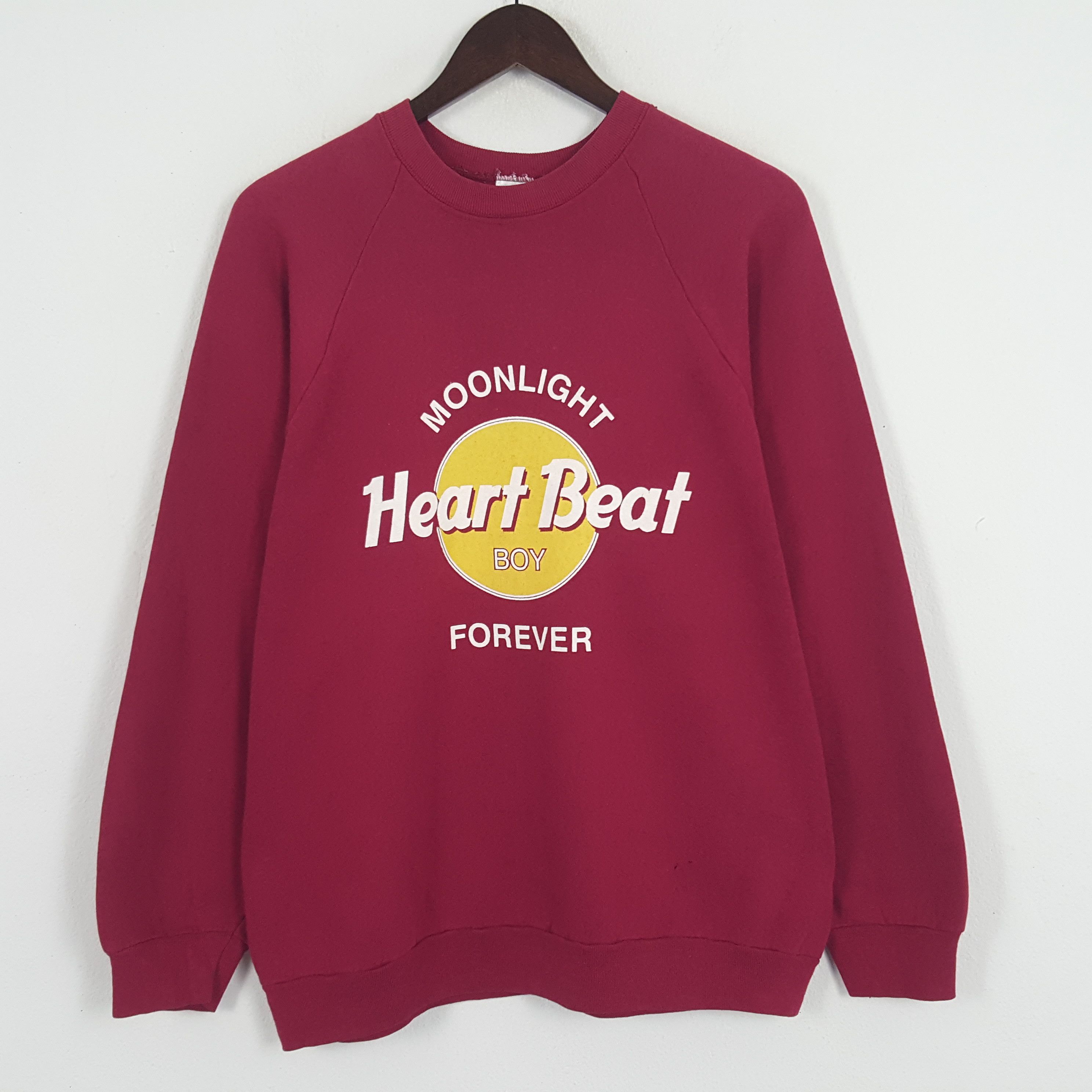 Vintage Vintage Heart Beat Sweatshirt Boy Sweatshirt Size US L / EU 52-54 / 3 - 1 Thumbnail