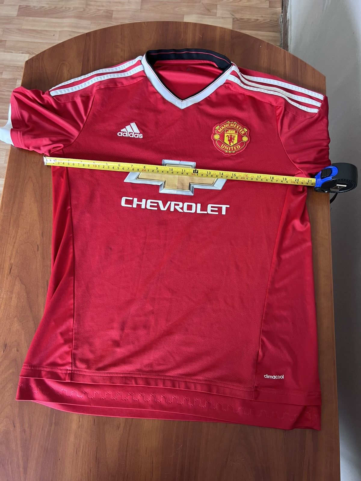 Adidas 2017/18 Manchester United Adidas Home Soccer Jersey Men’s L Size US L / EU 52-54 / 3 - 8 Thumbnail