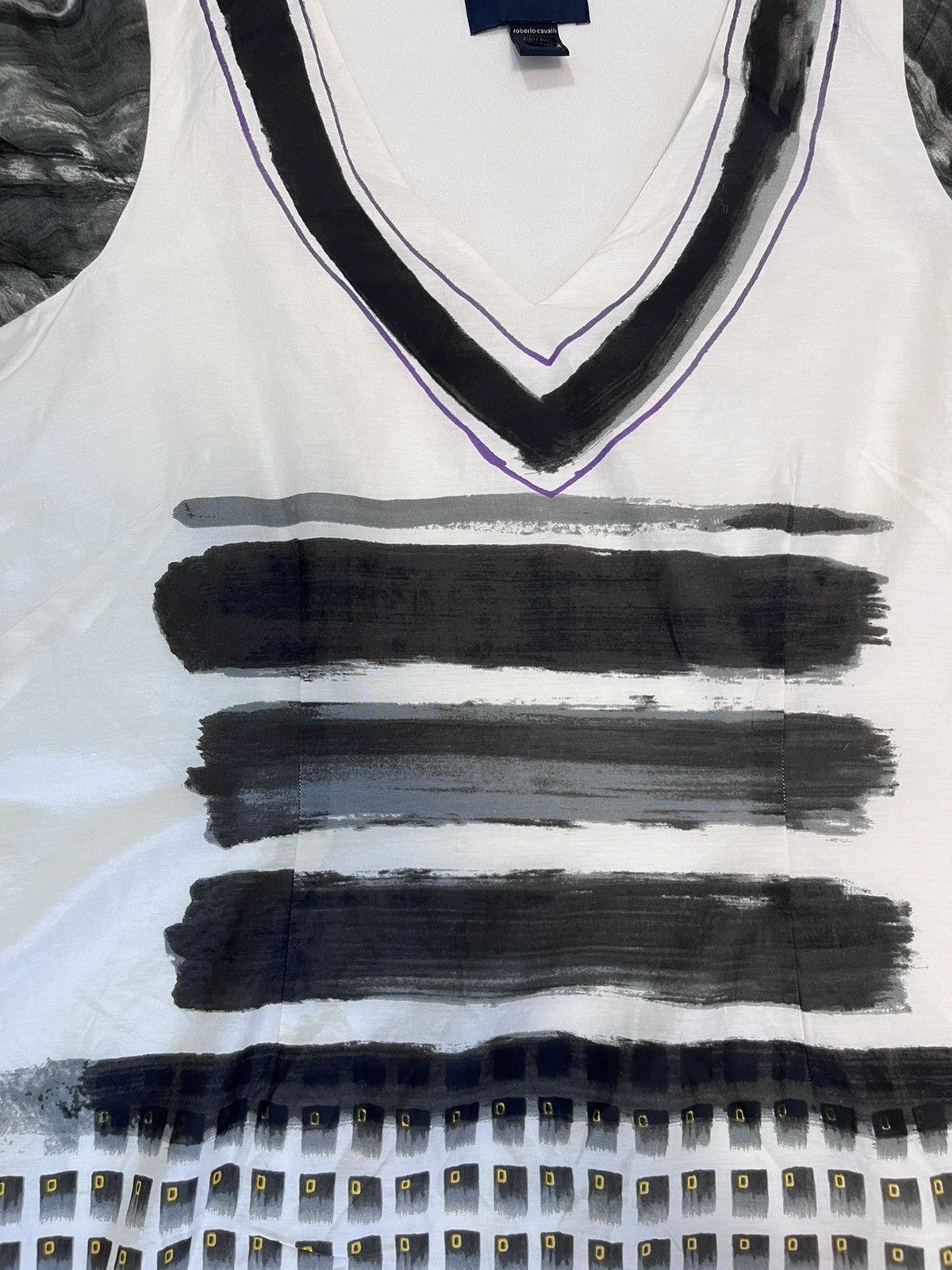 Roberto Cavalli Class Roberto Cavalli Silk Cotton Dress Short Sleeve IT46 Size L / US 10 / IT 46 - 20 Thumbnail