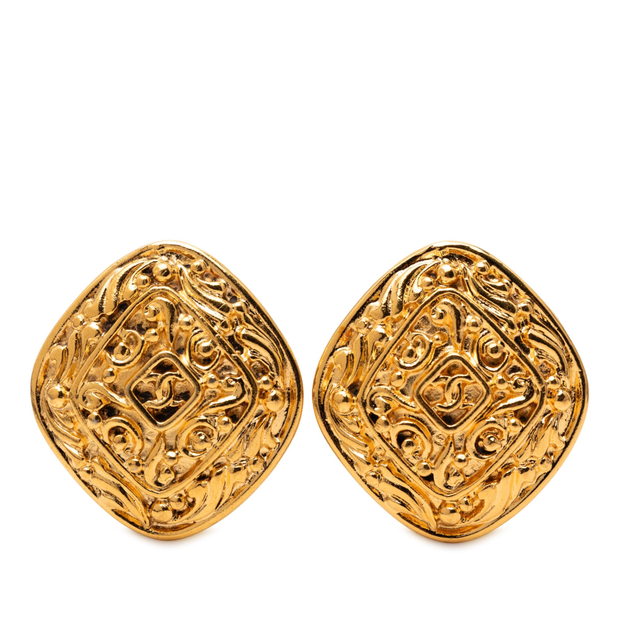 Chanel Chanel Gold Plated CC Clip On Earrings Size ONE SIZE - 1 Thumbnail
