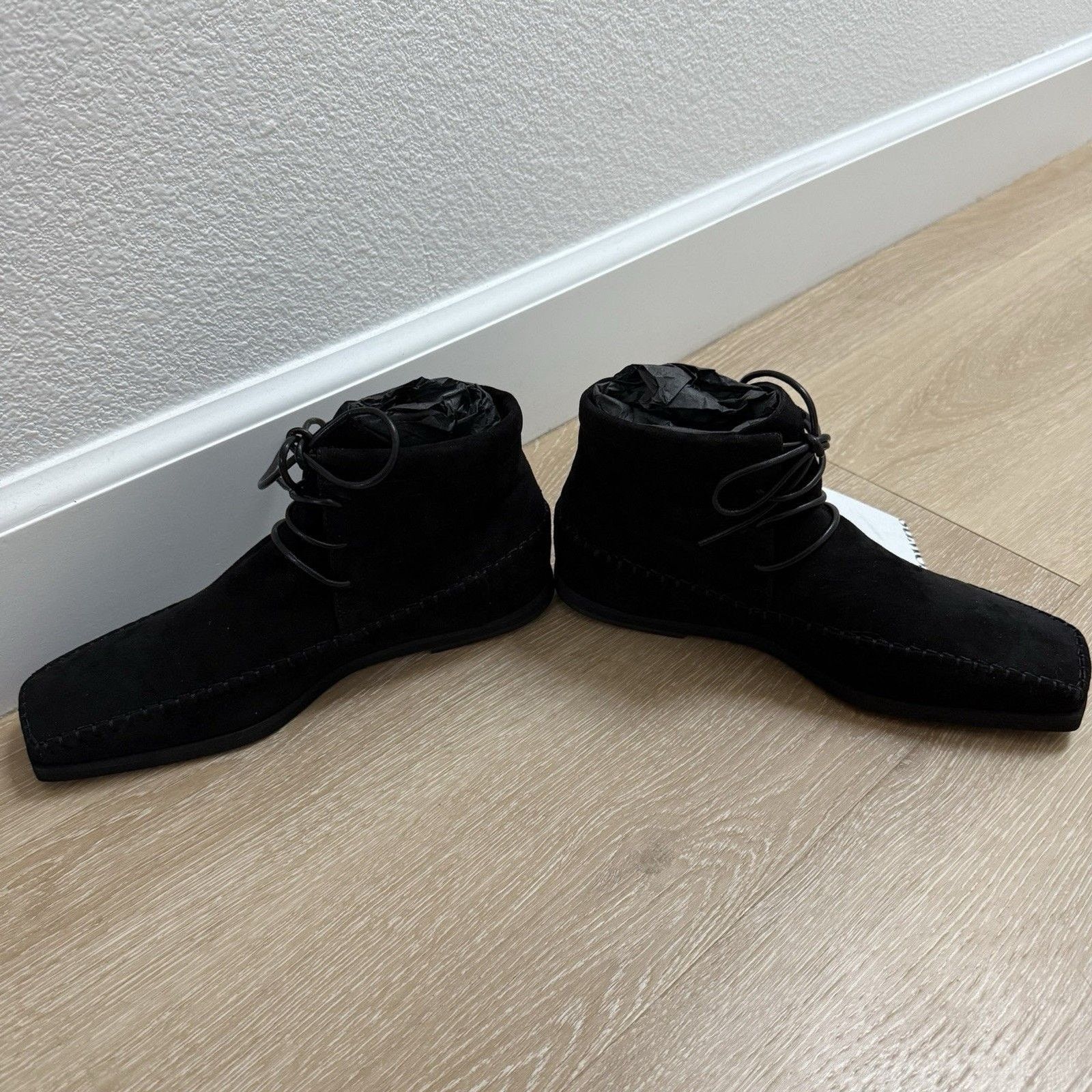 Toteme TOTEME High Top Suede Loafer Boot Black 37 Quiet Luxury NEW Size US 6 / IT 36 - 10 Thumbnail