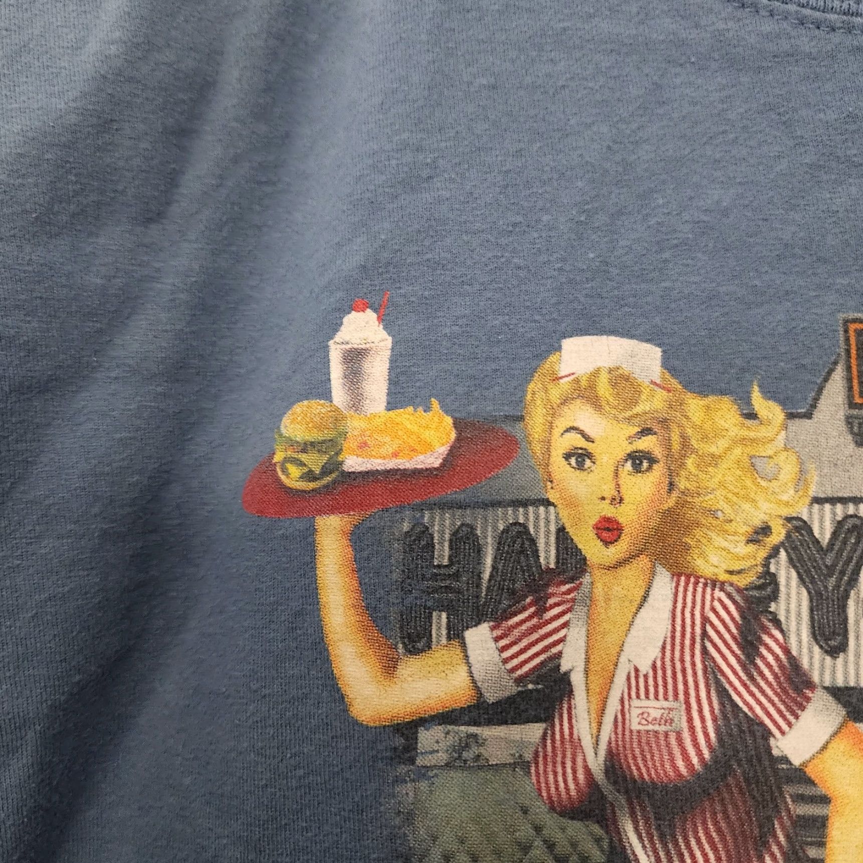 Harley Davidson Harley-Davidson T-Shirt Men XL Blue Diner Girl Boxy Motorcycle Skater Grunge Y2k Clothing Shirt Mens Blue Harley Davidson Motorcycle Grunge 2000s Size US XL / EU 56 / 4 - 5 Thumbnail