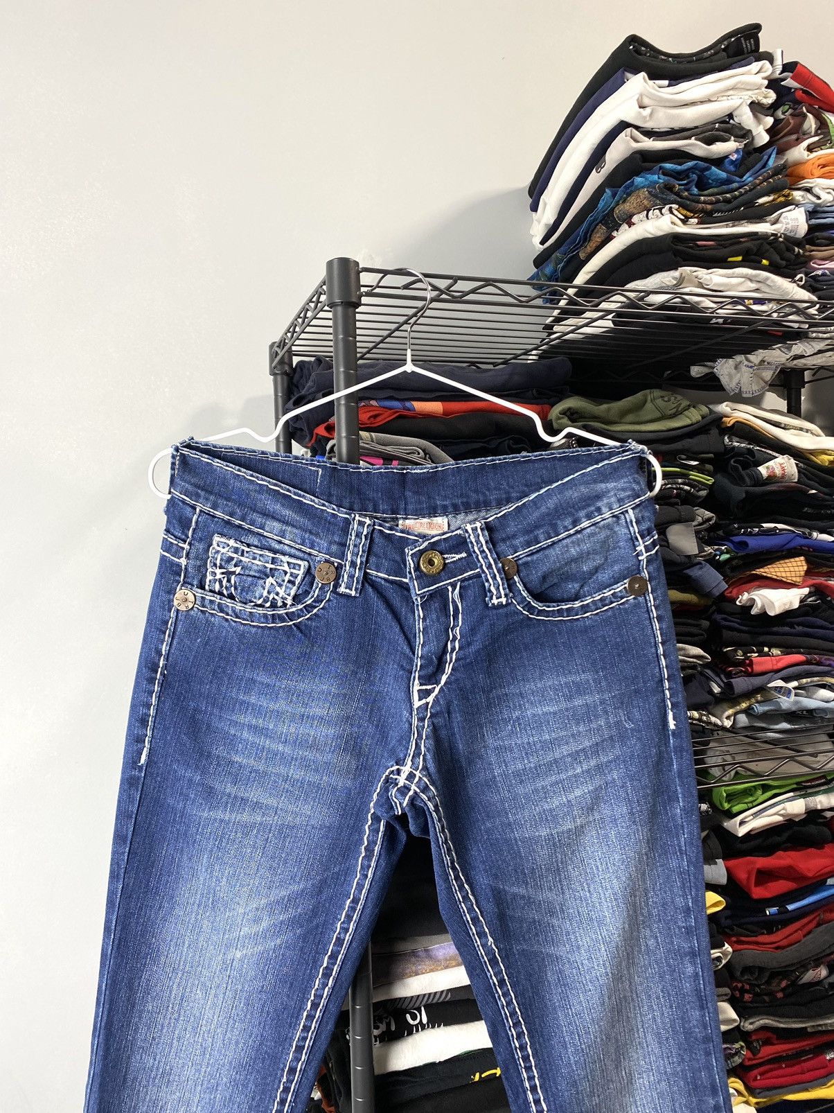 Other 90’s Vintage True Religion Made In USA Blue Denim Pants Size 28" / US 6 / IT 42 - 3 Thumbnail
