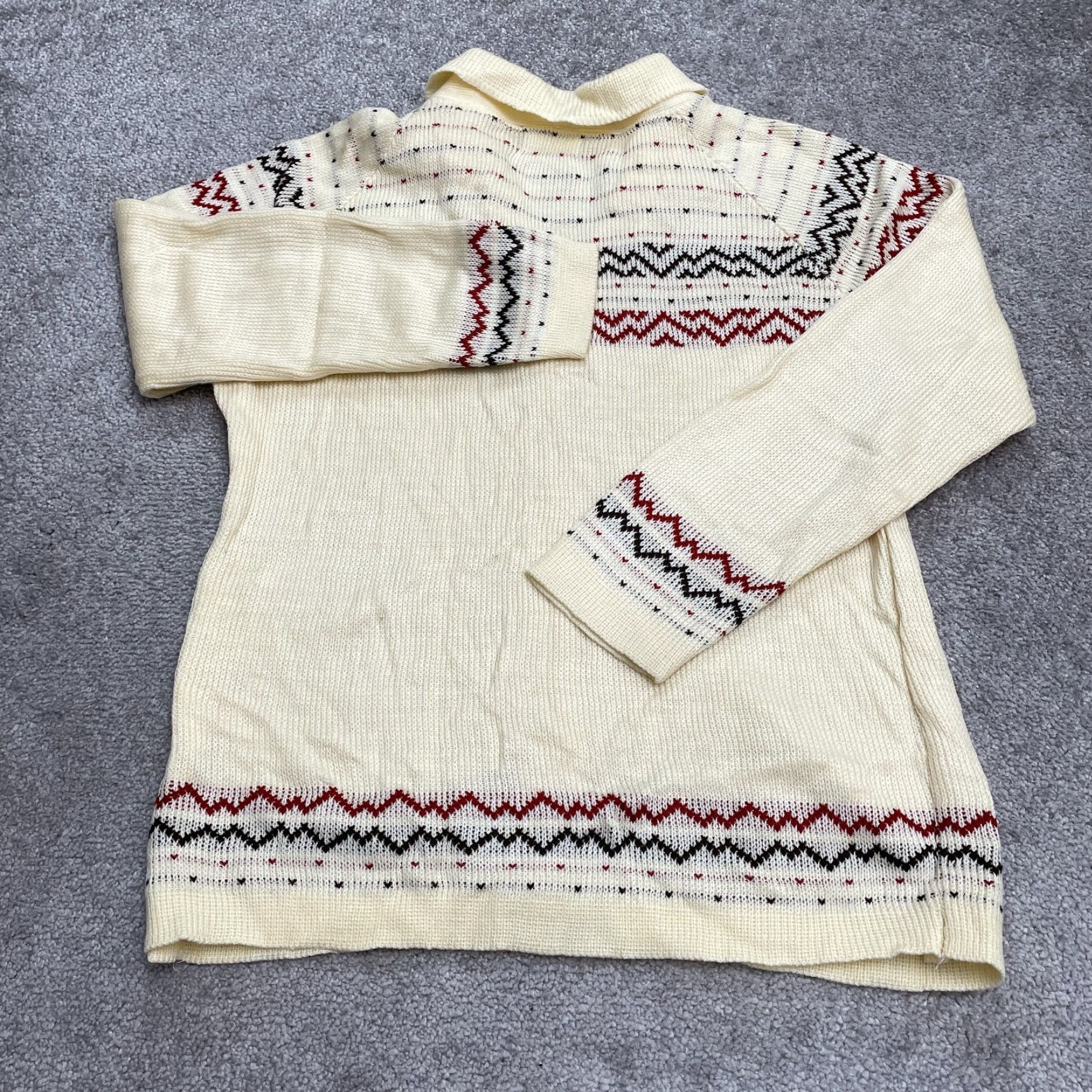 Vintage VINTAGE Gari Cardigan Sweater Womens M Beige Argyle Collared Button Down Knit Luxury Classic Designer Womens Size M / US 6-8 / IT 42-44 - 2 Thumbnail